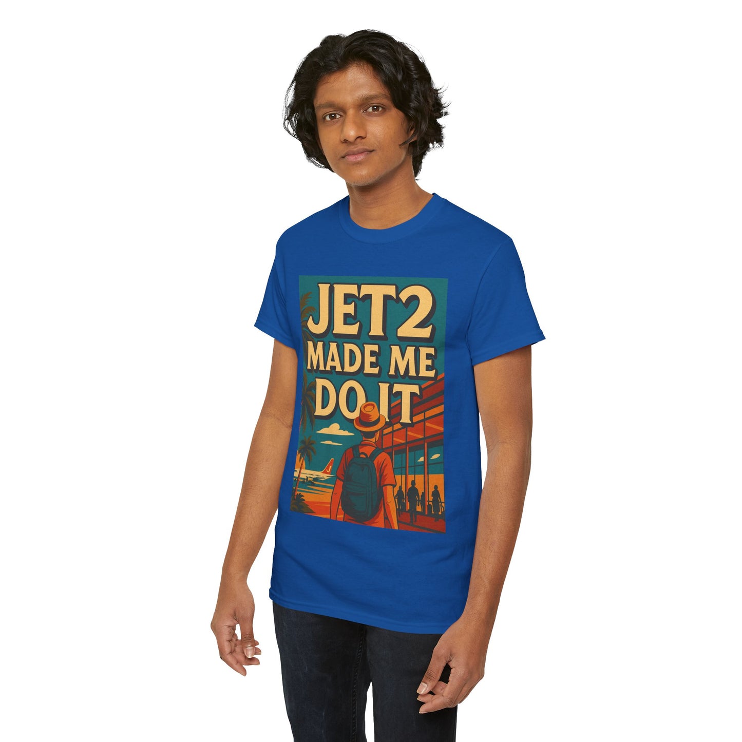 Jetsetter Unisex Heavy Cotton Tee - Travel T-Shirt, Vacation Shirt, Summer Style, Adventure Wear, Gift for Travelers