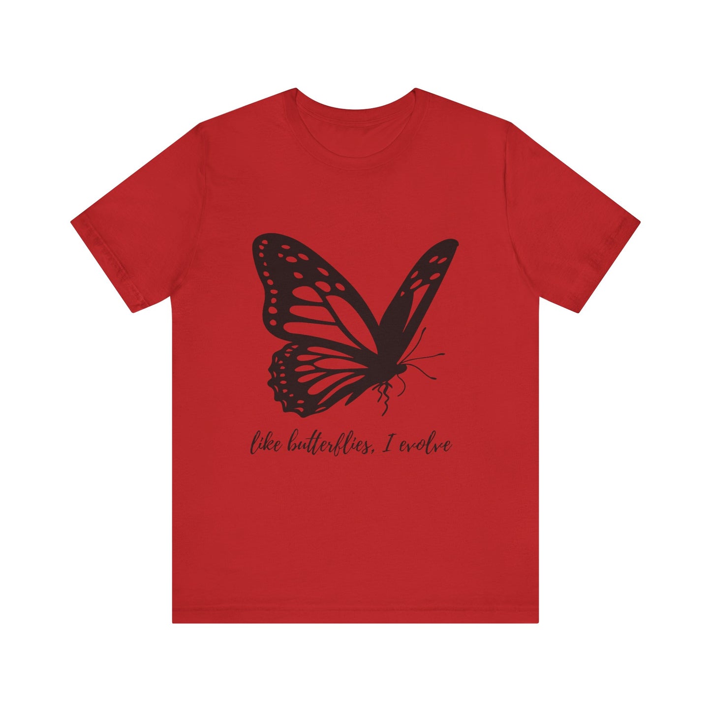 Butterfly Evolution Tee | Unisex Short Sleeve Shirt, Inspirational T-Shirt, Gift for Nature Lovers, Self-Discovery Apparel, Casual Wear
