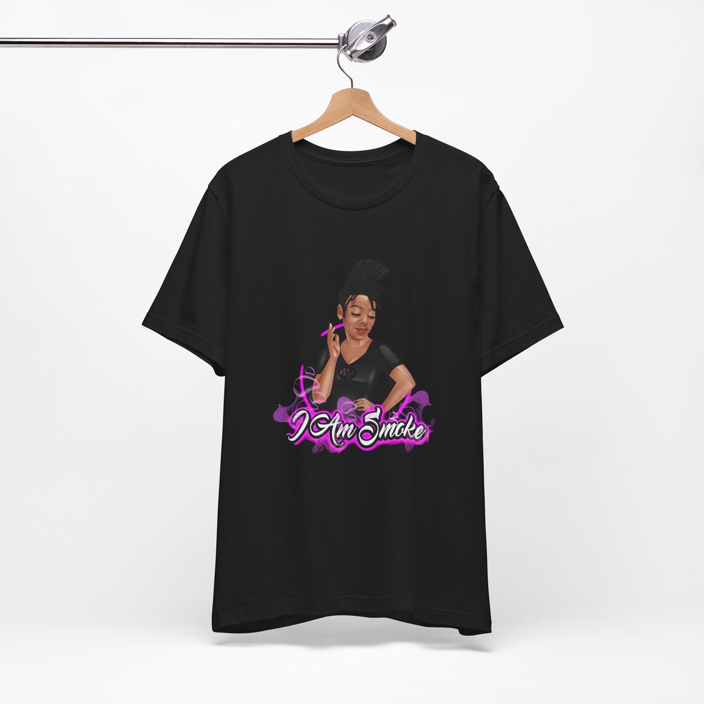 "I Am Smoke" Unisex Jersey Short Sleeve Tee, Fun Graphic T-shirt for Smokers, Casual Wear, Gifts for Friends, Streetwear Style