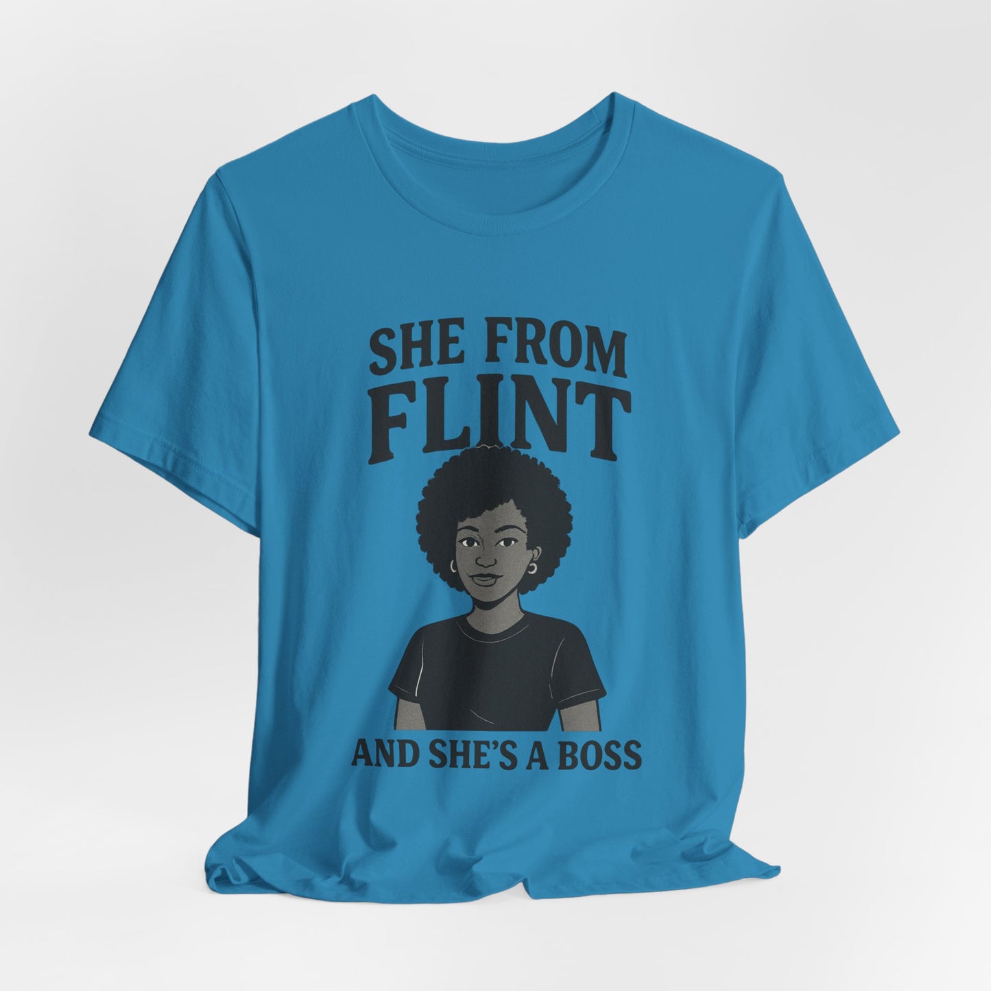 Flint Boss Tee, Inspirational Shirt, Gift for Women, Black History Month Apparel, Empowerment Top, Unisex Graphic Tee