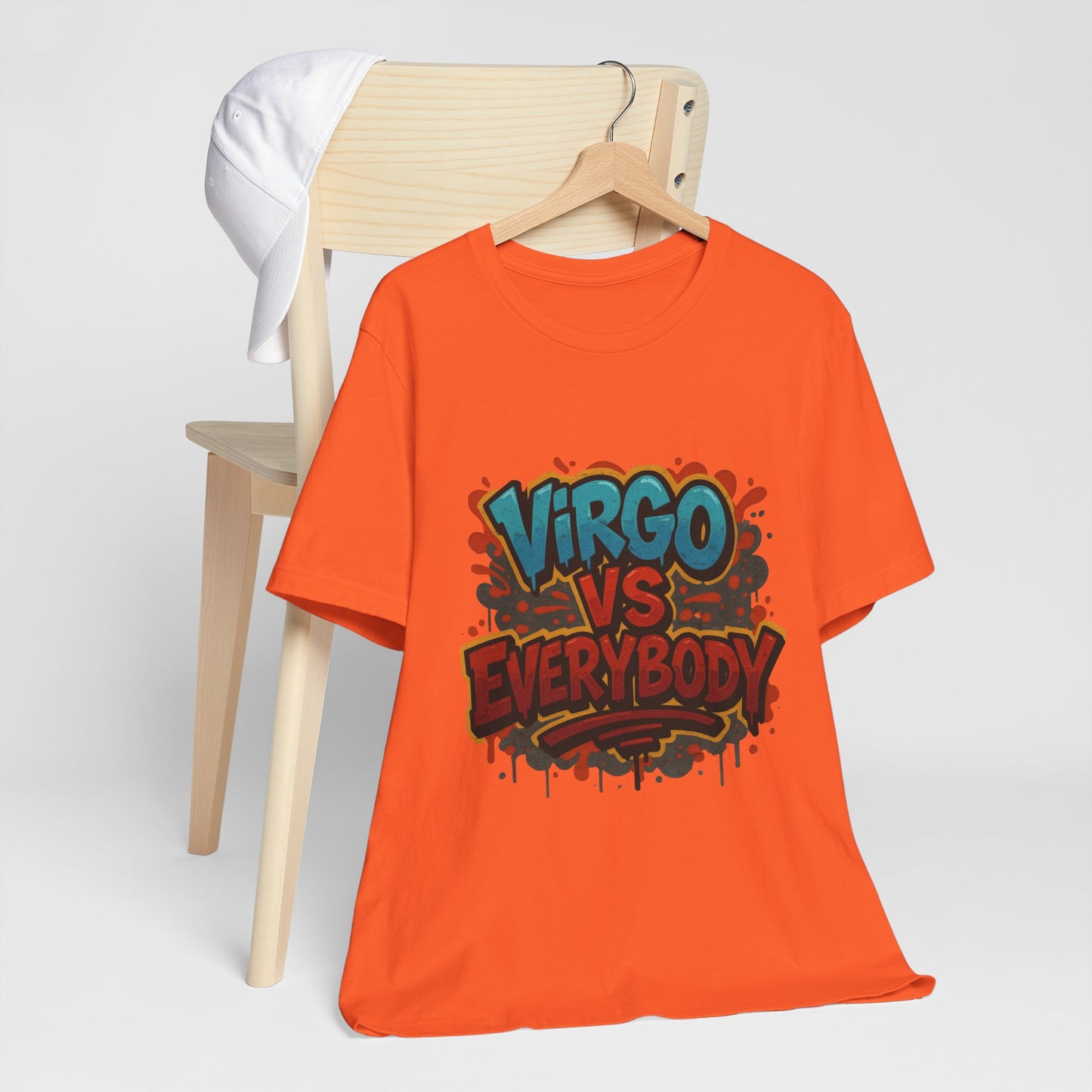 Virgo vs Everybody Graphic Tee, Unisex Zodiac T-Shirt, Astrology Gift, Birthday Apparel, Trendy Casual Wear