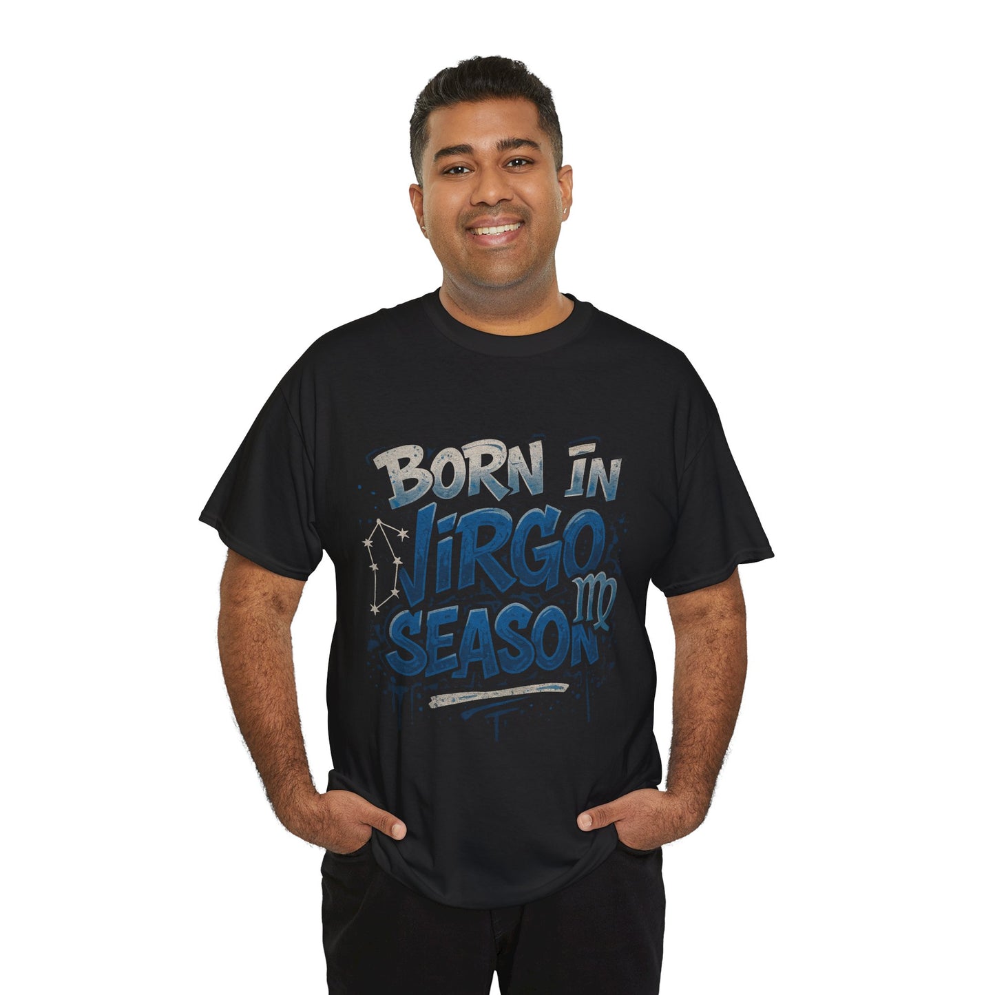 Virgo Season Unisex Heavy Cotton Tee - Astrology T-Shirt for Birthday Celebrations, Zodiac Lovers, Casual Wear, Gifts for Her, Gifts for Him