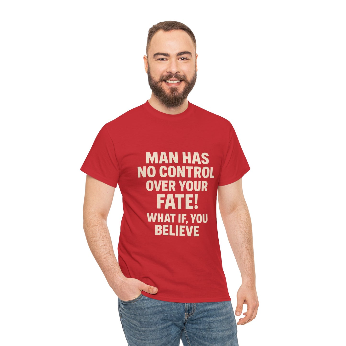 Inspirational Unisex Heavy Cotton Tee - Motivational Shirt, Believe Tee, Gift for Dreamers, Unisex Quote T-Shirt
