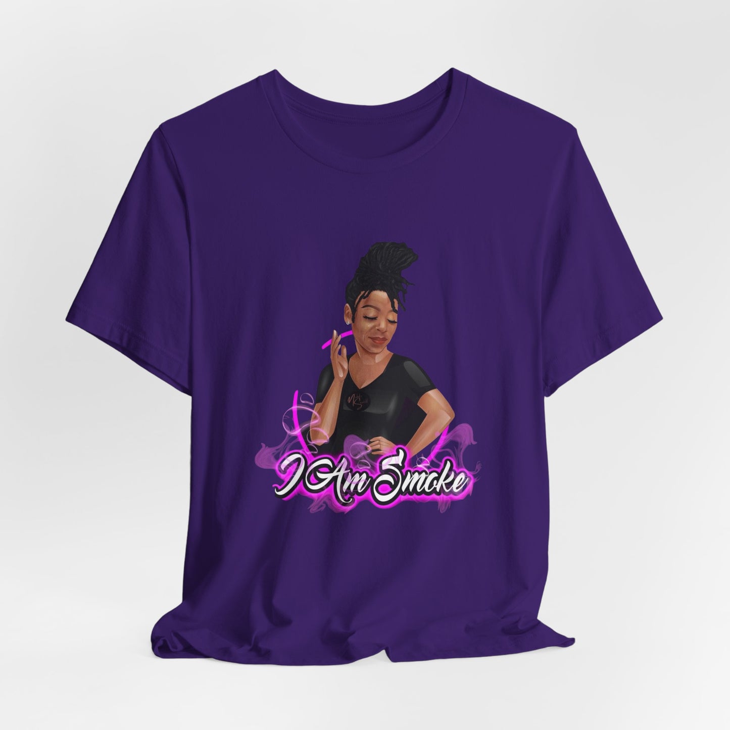 "I Am Smoke" Unisex Jersey Short Sleeve Tee, Fun Graphic T-shirt for Smokers, Casual Wear, Gifts for Friends, Streetwear Style