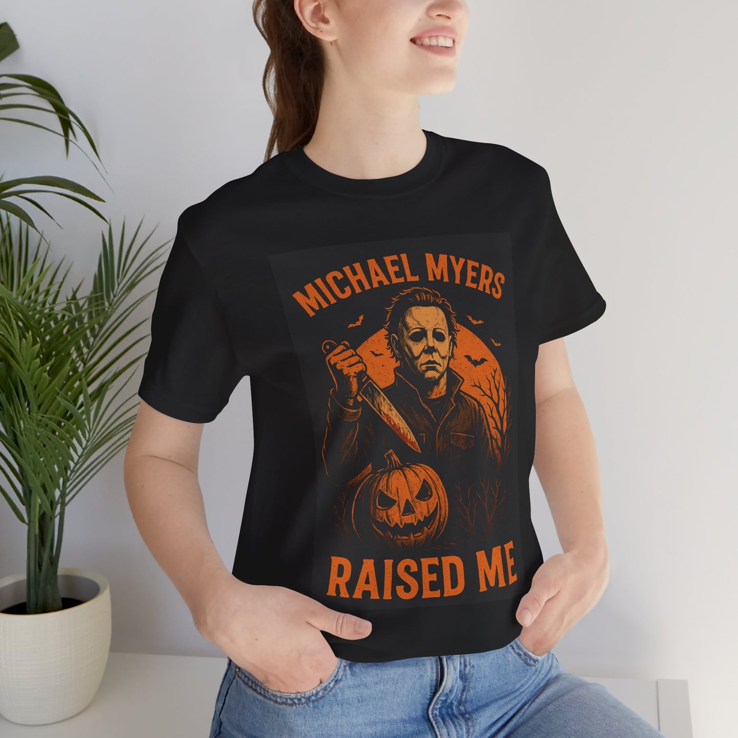 Michael Myers Raised Me Tee, Halloween T-Shirt, Horror Movie Gift, Unisex Shirt, Spooky Season Apparel, Horror Lover's Gift