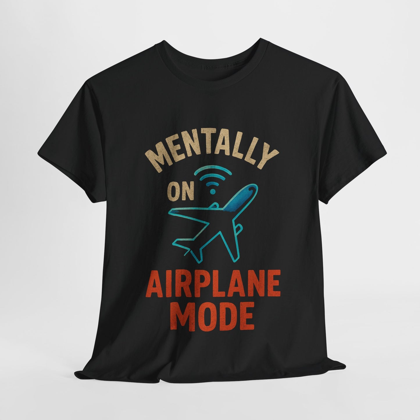 Airplane Mode Tee | Relaxed Unisex Cotton T-Shirt for Travelers, Gift for Friends, Fun Travel Shirt, Vacation Essential, Summer Style