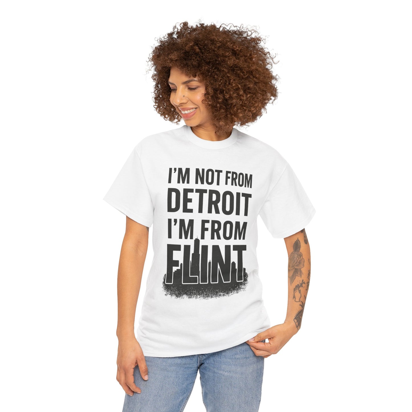 Detroit vs. Flint Tee - Unisex Heavy Cotton Shirt, Bold Graphic Tee, Michigan Pride Apparel, Casual Wear, Gift for Locals