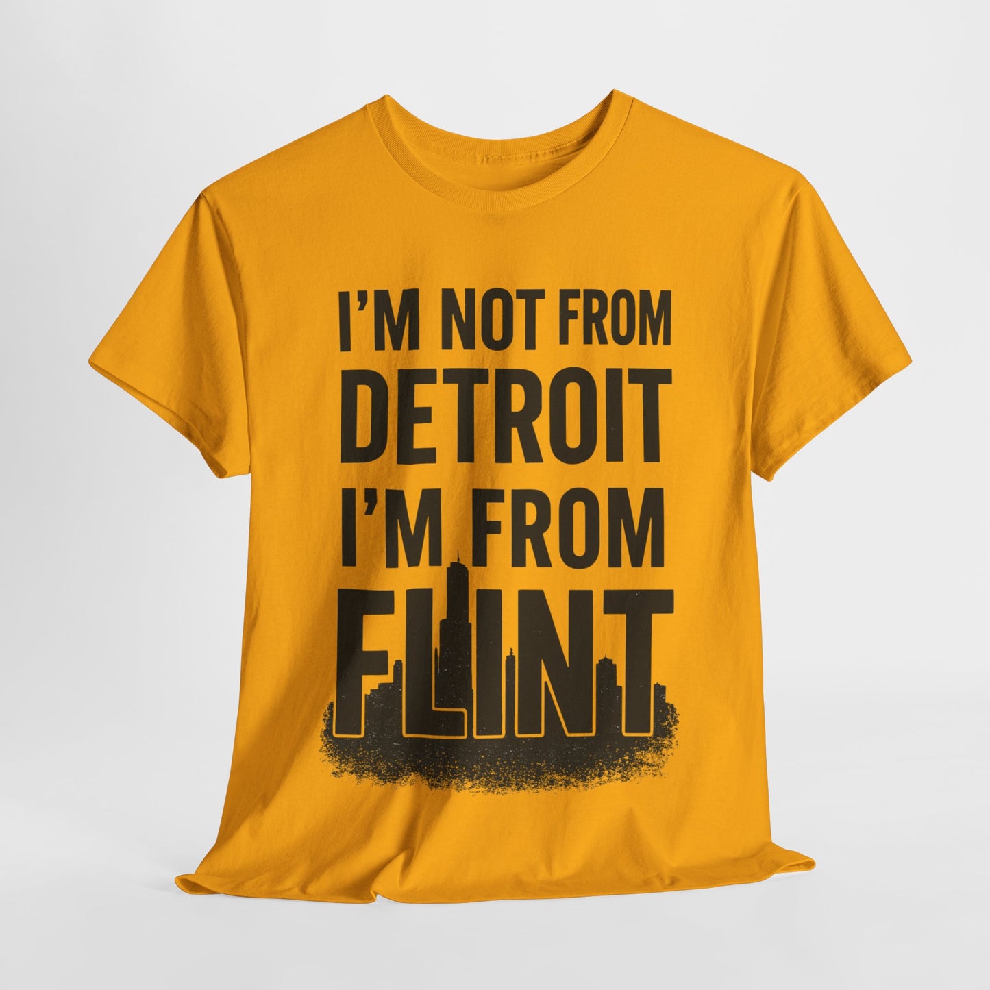 Detroit vs. Flint Tee - Unisex Heavy Cotton Shirt, Bold Graphic Tee, Michigan Pride Apparel, Casual Wear, Gift for Locals