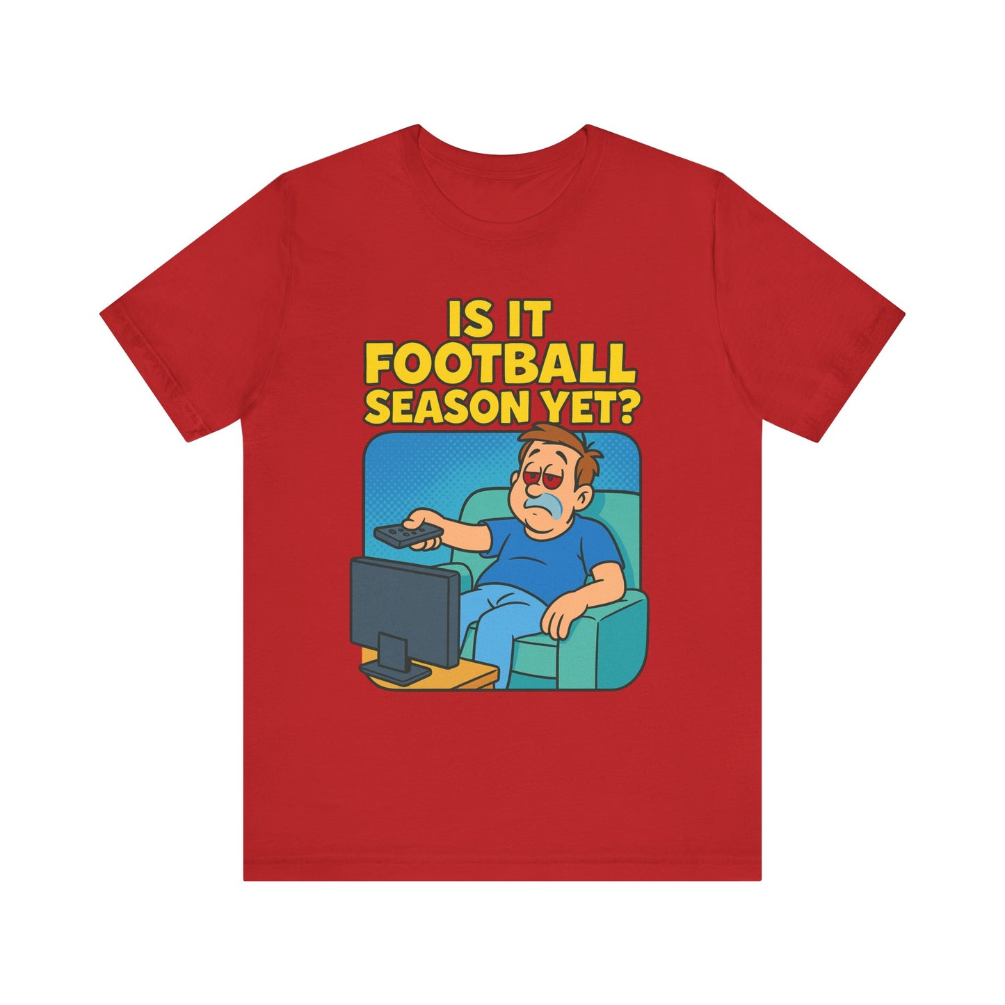 Football Season Jersey Tee, Humorous Men's T-Shirt, Unisex Graphic Tee, Casual Top for Gamers, Perfect Gift for Football Lovers