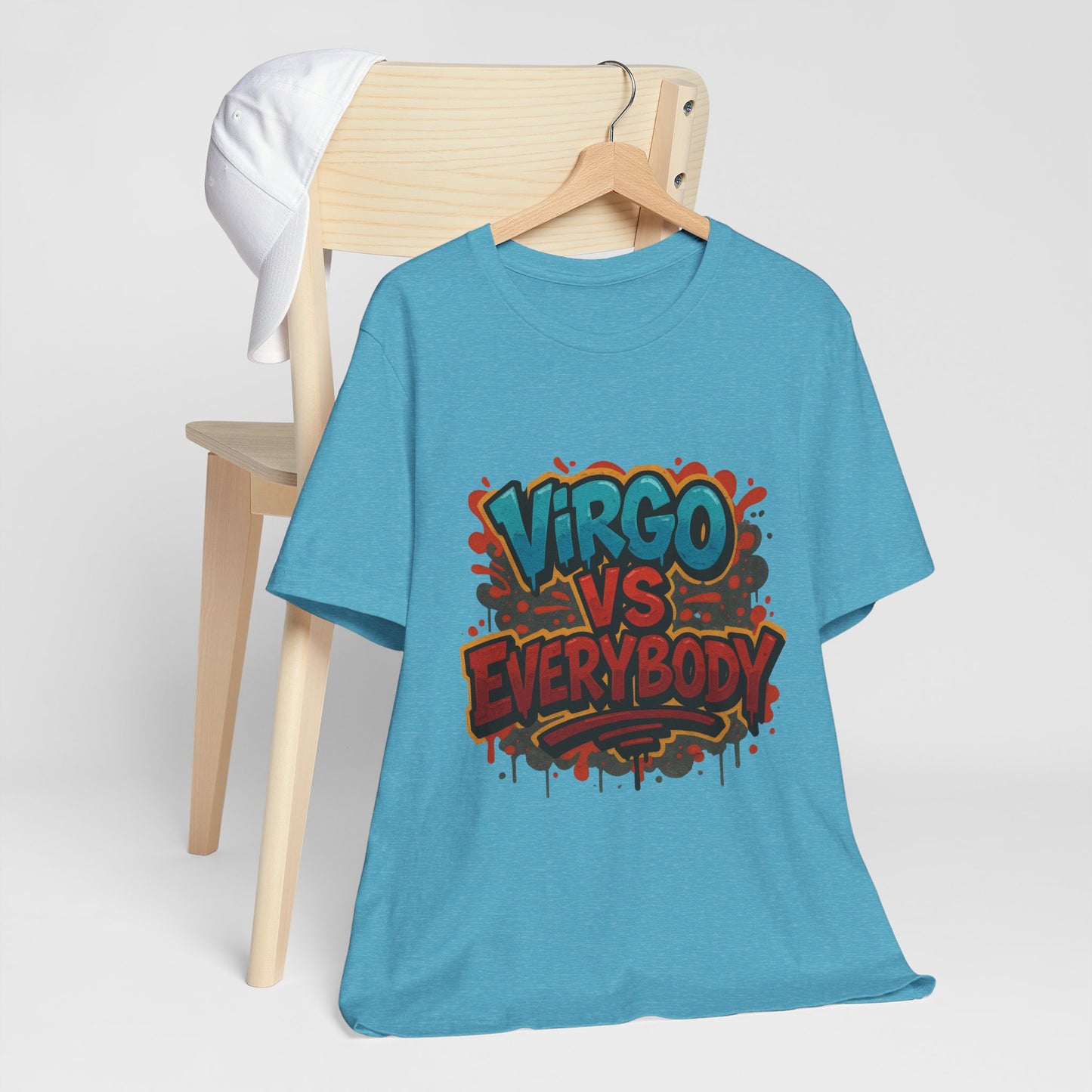 Virgo vs Everybody Graphic Tee, Unisex Zodiac T-Shirt, Astrology Gift, Birthday Apparel, Trendy Casual Wear