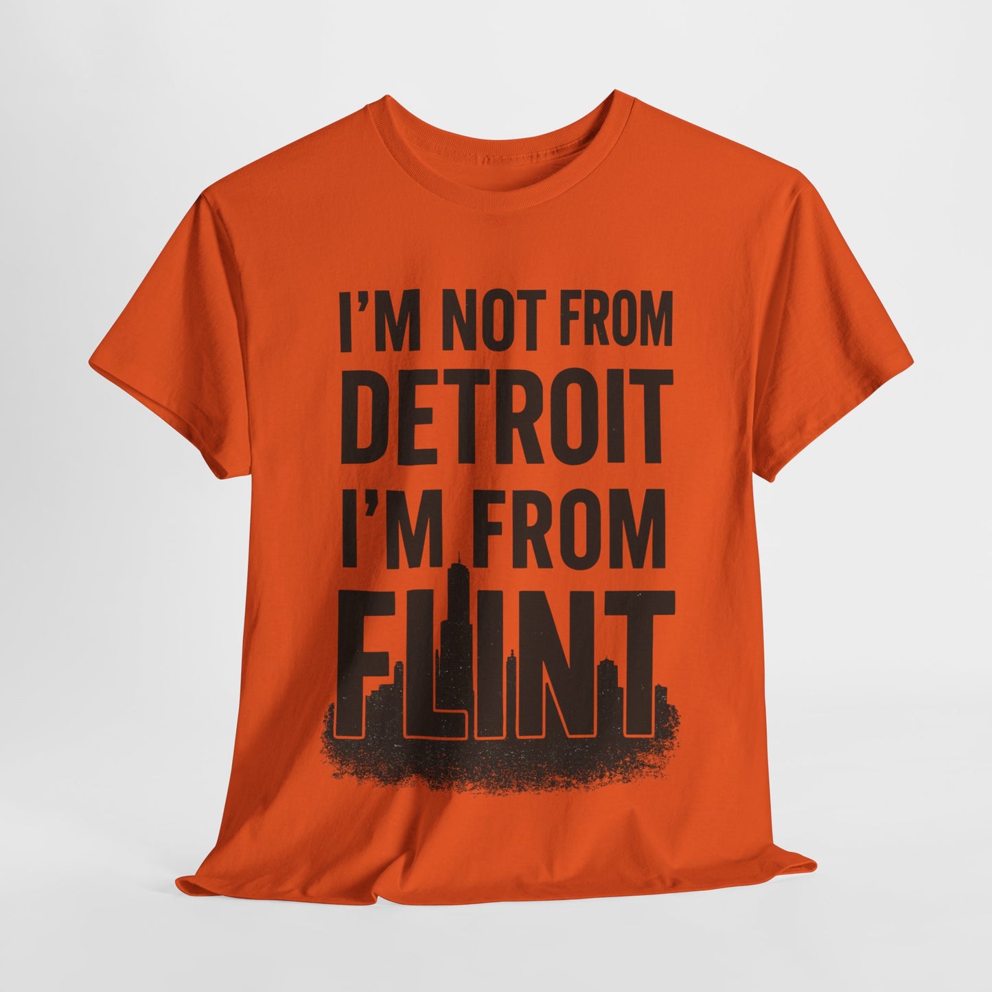 Detroit vs. Flint Tee - Unisex Heavy Cotton Shirt, Bold Graphic Tee, Michigan Pride Apparel, Casual Wear, Gift for Locals