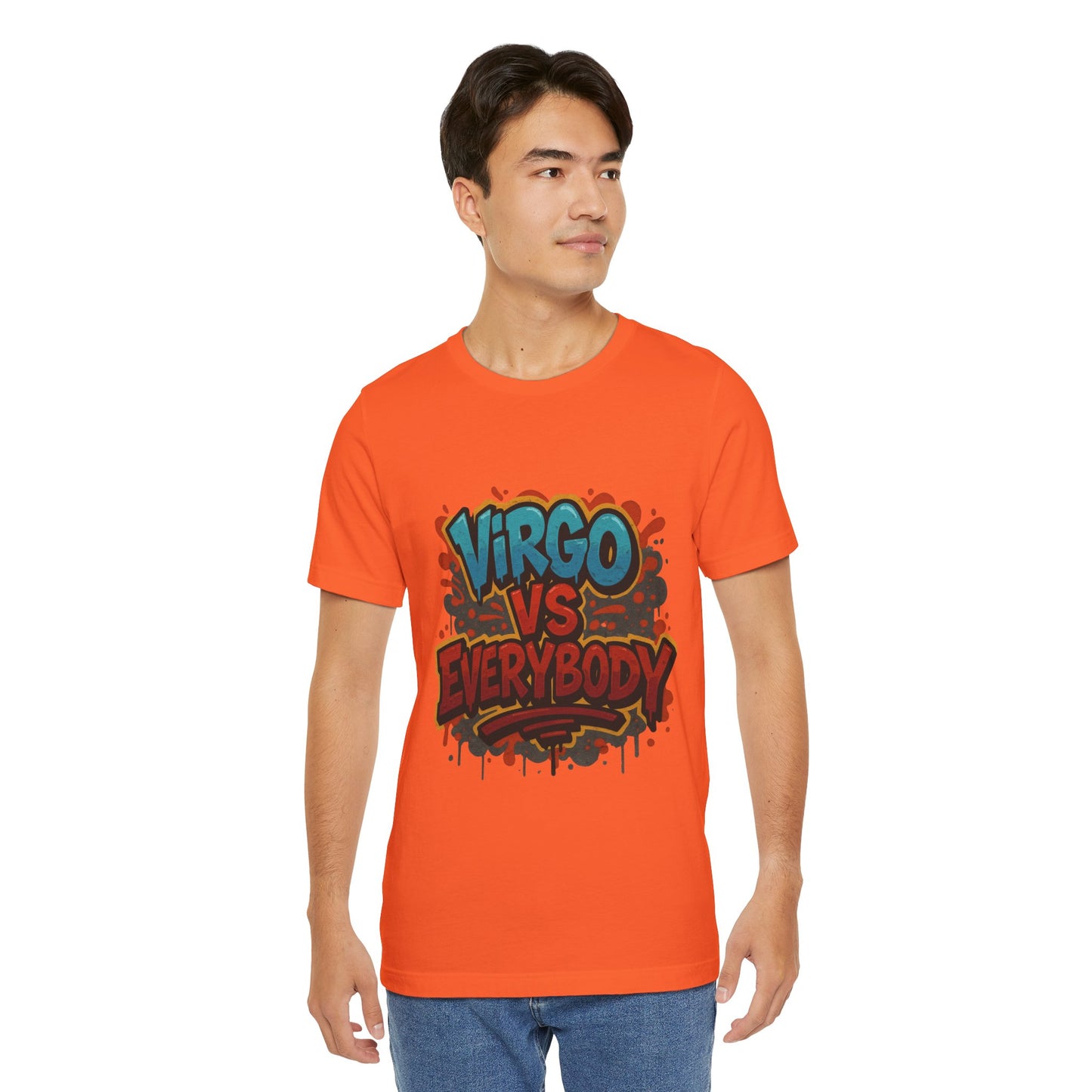 Virgo vs Everybody Graphic Tee, Unisex Zodiac T-Shirt, Astrology Gift, Birthday Apparel, Trendy Casual Wear