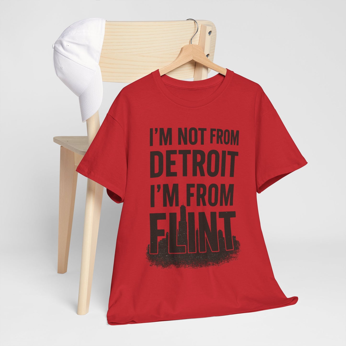 Detroit vs. Flint Tee - Unisex Heavy Cotton Shirt, Bold Graphic Tee, Michigan Pride Apparel, Casual Wear, Gift for Locals