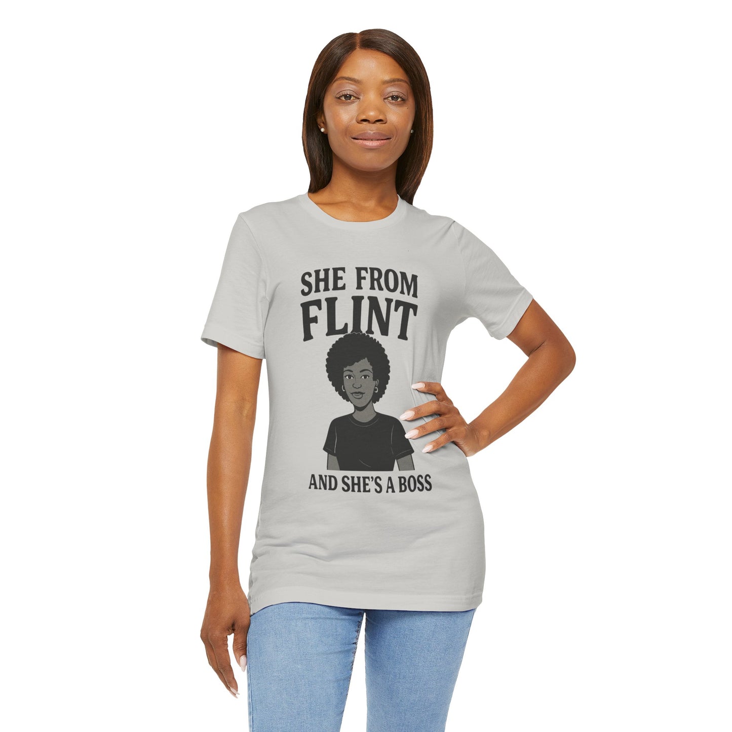 Flint Boss Tee, Inspirational Shirt, Gift for Women, Black History Month Apparel, Empowerment Top, Unisex Graphic Tee