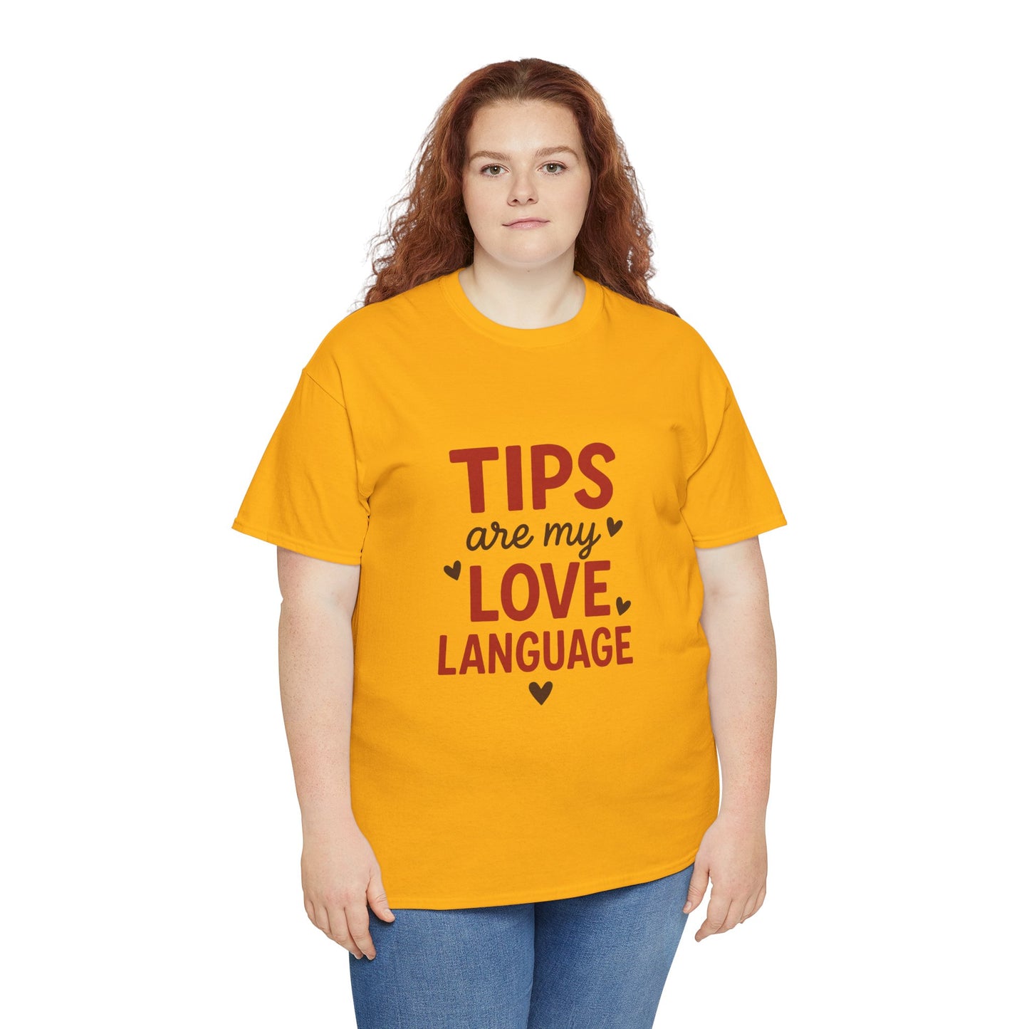 Tips Are My Love Language Tee, Fun Graphic Tee, Unisex Cotton T-Shirt, Gift for Waitstaff, Love Language Apparel