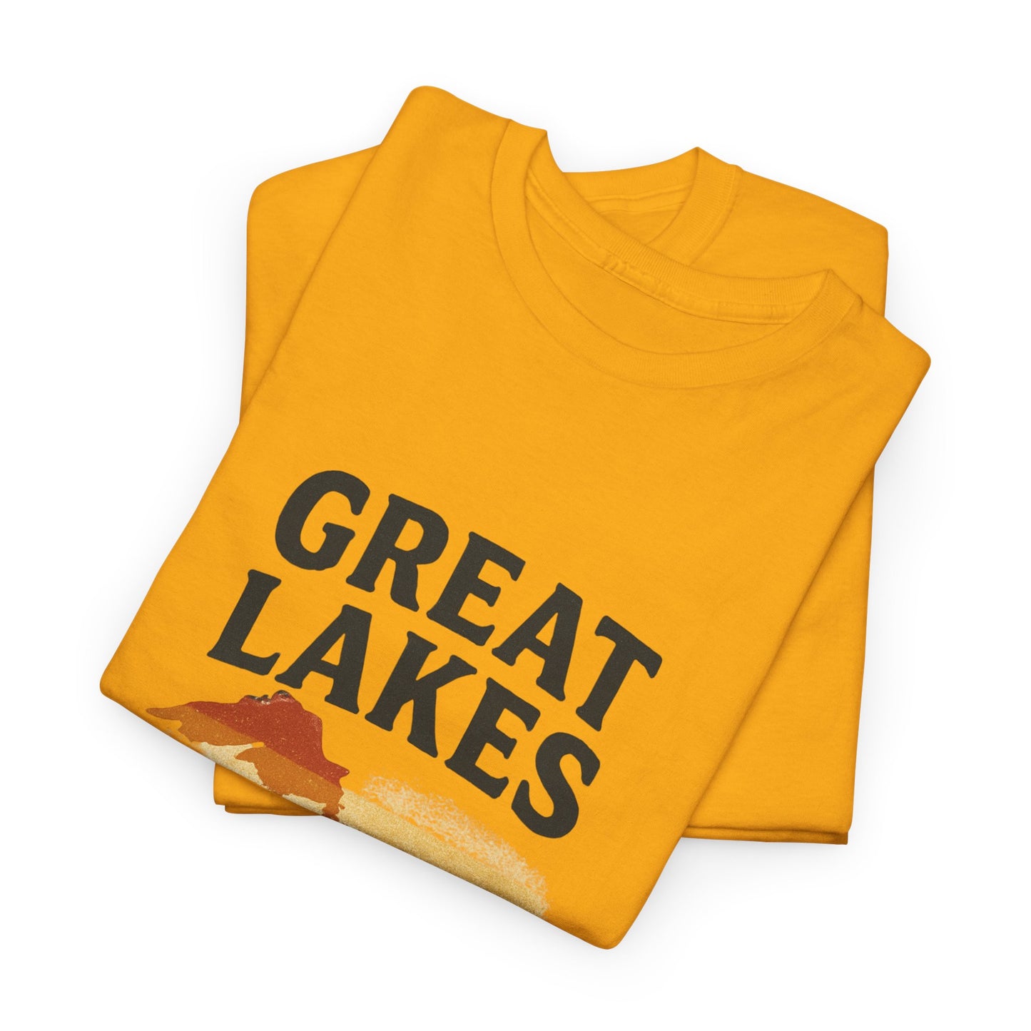 Great Lakes Great Vibes Tee, Unisex Cotton T-Shirt, Summer Wardrobe Essential, Gift for Lake Lovers, Casual Outdoor Wear