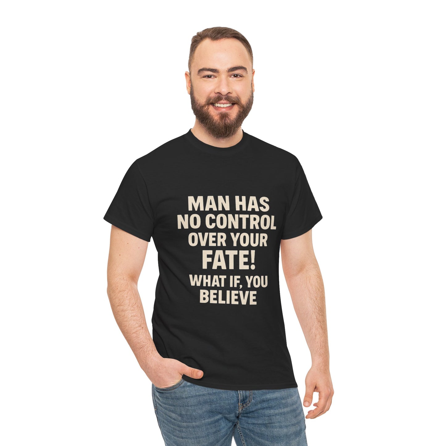 Inspirational Unisex Heavy Cotton Tee - Motivational Shirt, Believe Tee, Gift for Dreamers, Unisex Quote T-Shirt