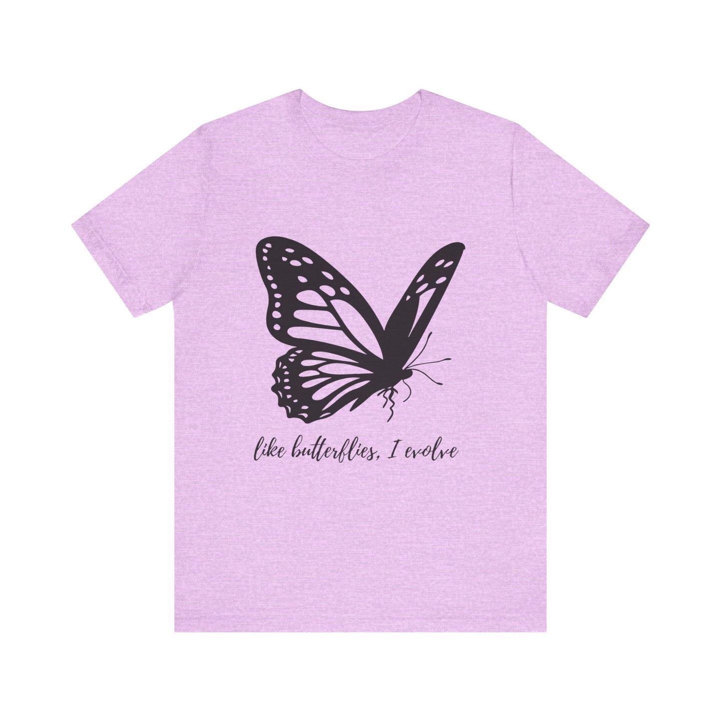 Butterfly Evolution Tee | Unisex Short Sleeve Shirt, Inspirational T-Shirt, Gift for Nature Lovers, Self-Discovery Apparel, Casual Wear