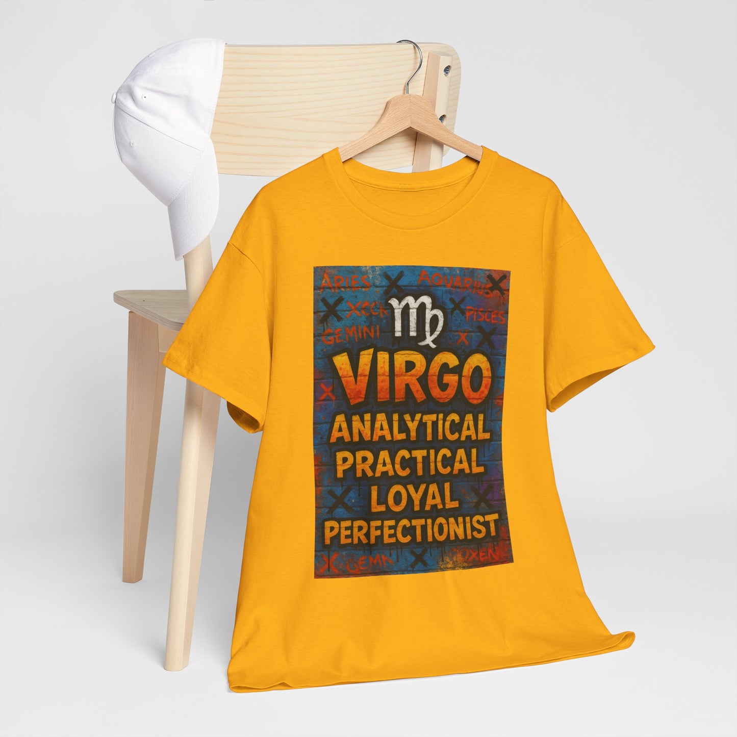 Virgo Sign Unisex Heavy Cotton Tee, Astrology Shirt, Zodiac Tee, Birthday Gift, Casual Wear, Astro Lover Apparel