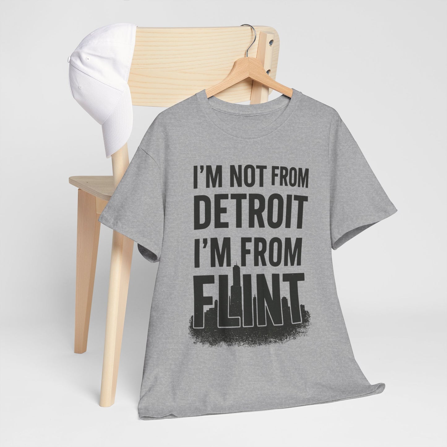 Detroit vs. Flint Tee - Unisex Heavy Cotton Shirt, Bold Graphic Tee, Michigan Pride Apparel, Casual Wear, Gift for Locals