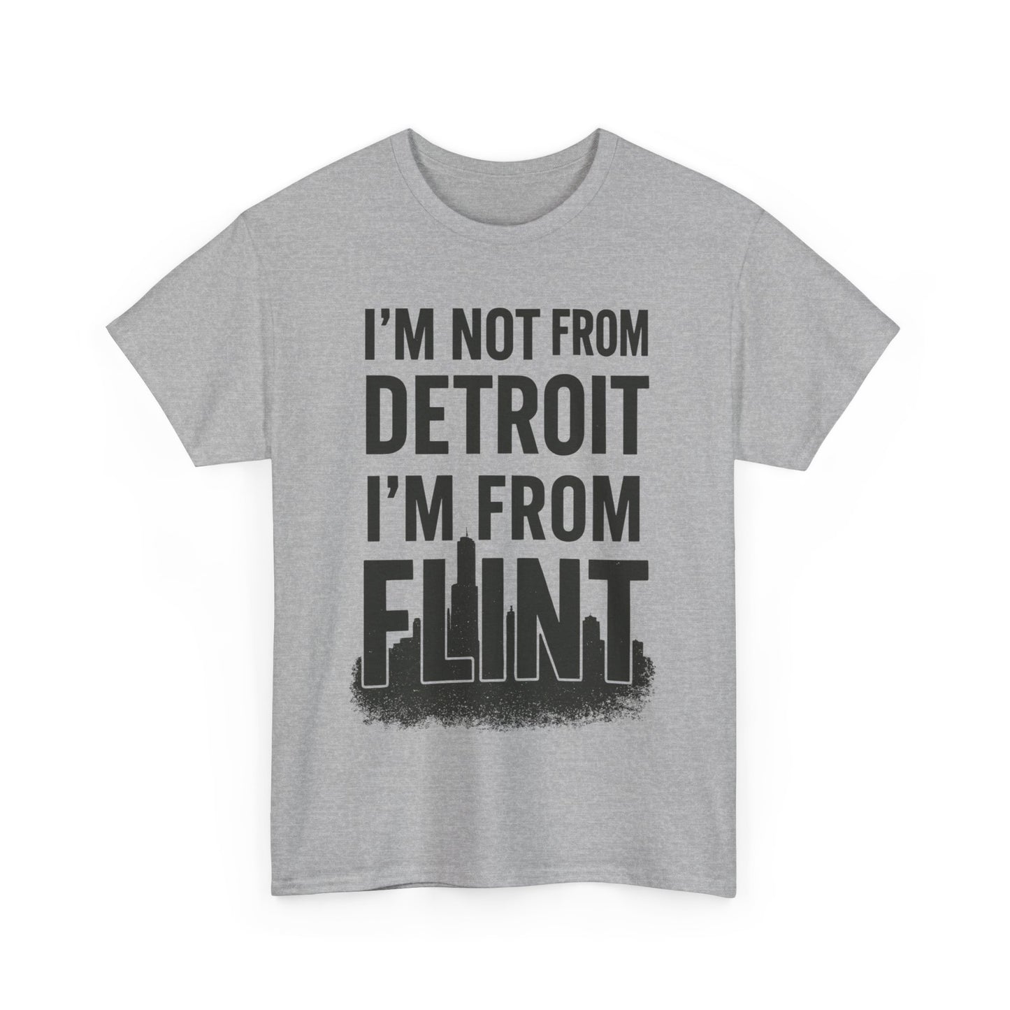 Detroit vs. Flint Tee - Unisex Heavy Cotton Shirt, Bold Graphic Tee, Michigan Pride Apparel, Casual Wear, Gift for Locals