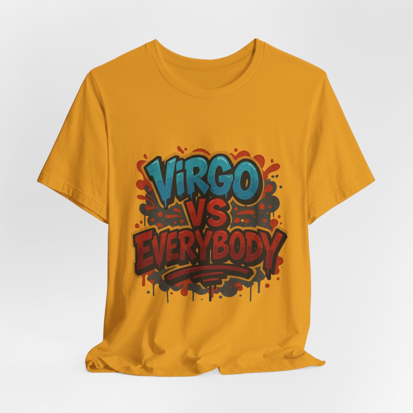 Virgo vs Everybody Graphic Tee, Unisex Zodiac T-Shirt, Astrology Gift, Birthday Apparel, Trendy Casual Wear