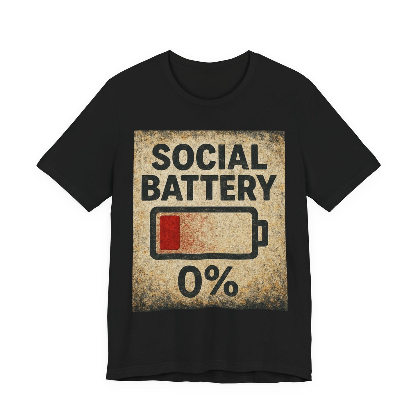Social Battery Graphic Tee - Perfect for Social Media Lovers, Casual Wear, Gifts for Friends, Humor T-Shirt, Everyday Comfort