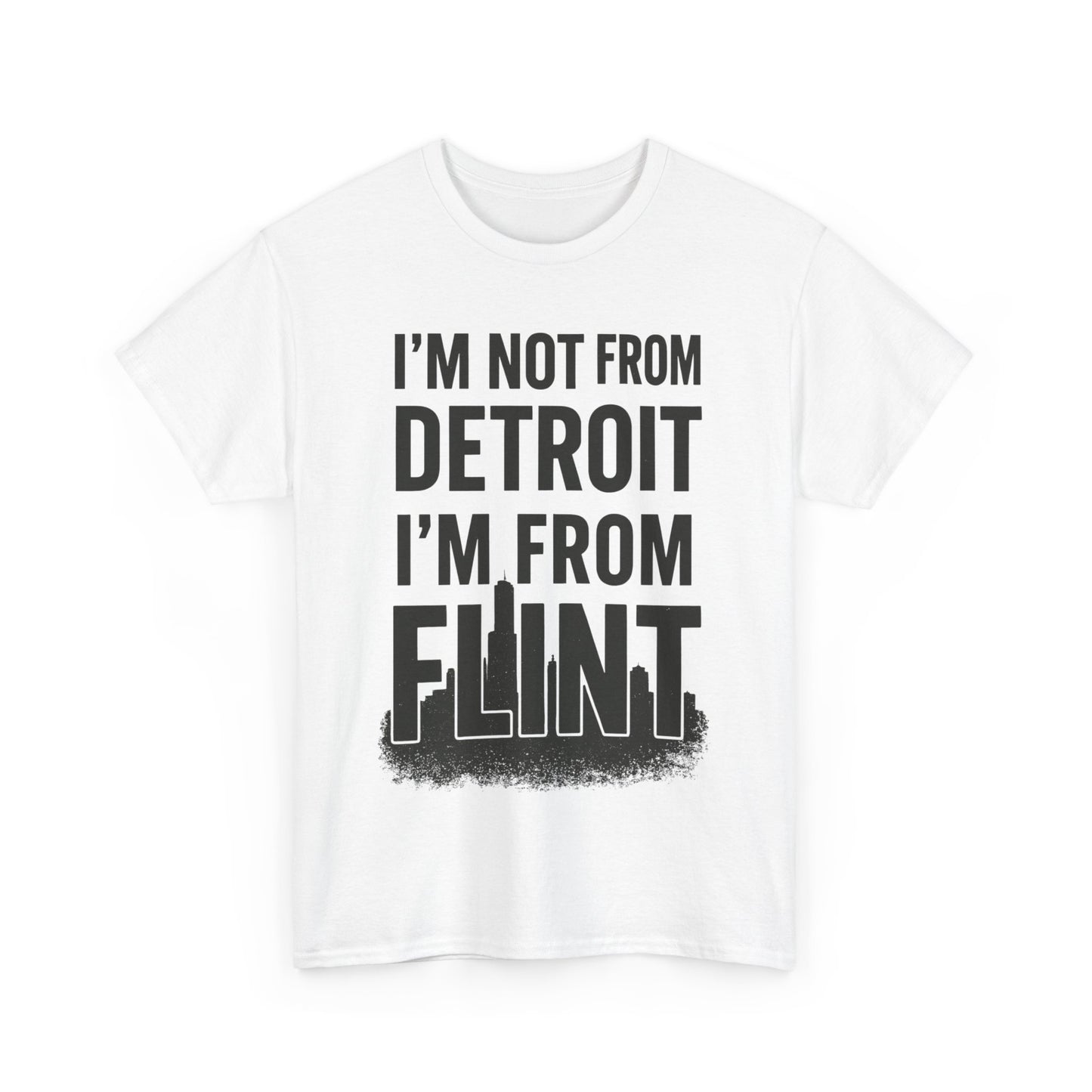 Detroit vs. Flint Tee - Unisex Heavy Cotton Shirt, Bold Graphic Tee, Michigan Pride Apparel, Casual Wear, Gift for Locals