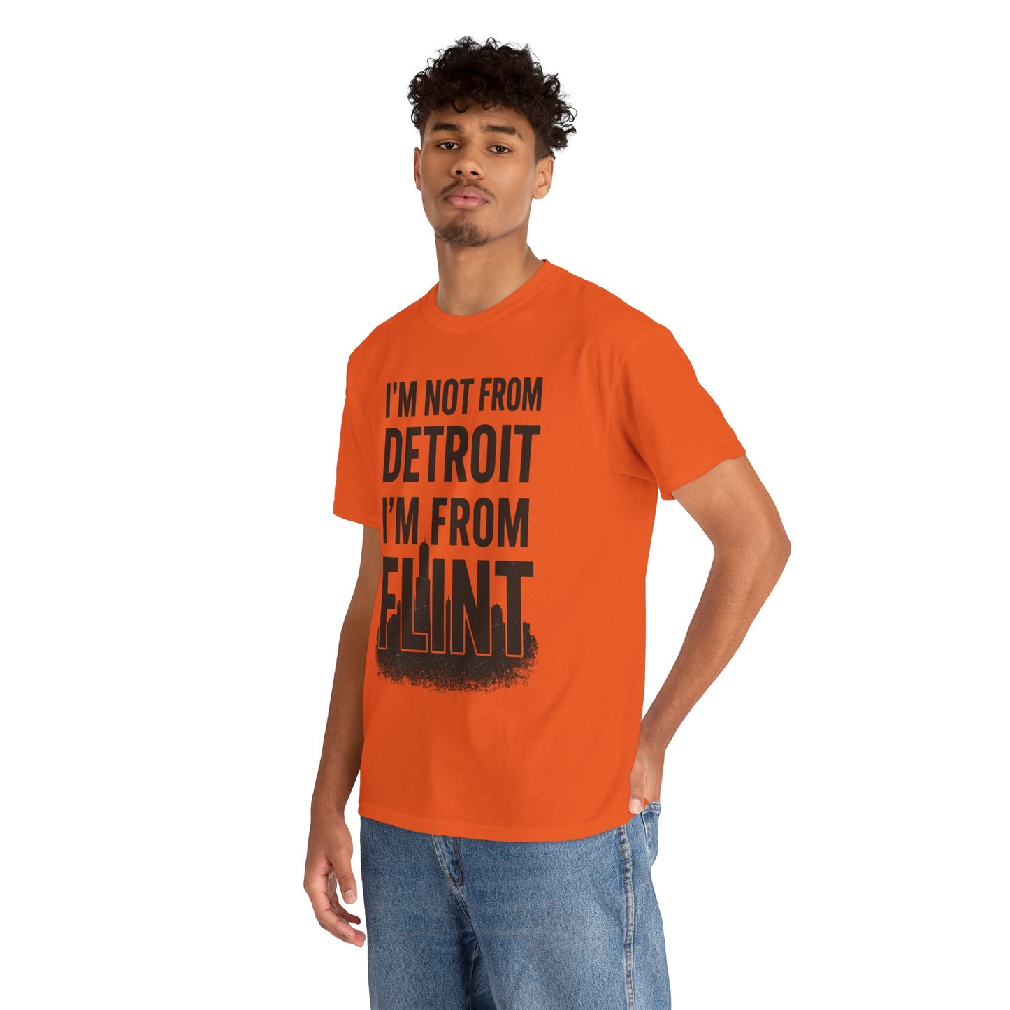 Detroit vs. Flint Tee - Unisex Heavy Cotton Shirt, Bold Graphic Tee, Michigan Pride Apparel, Casual Wear, Gift for Locals