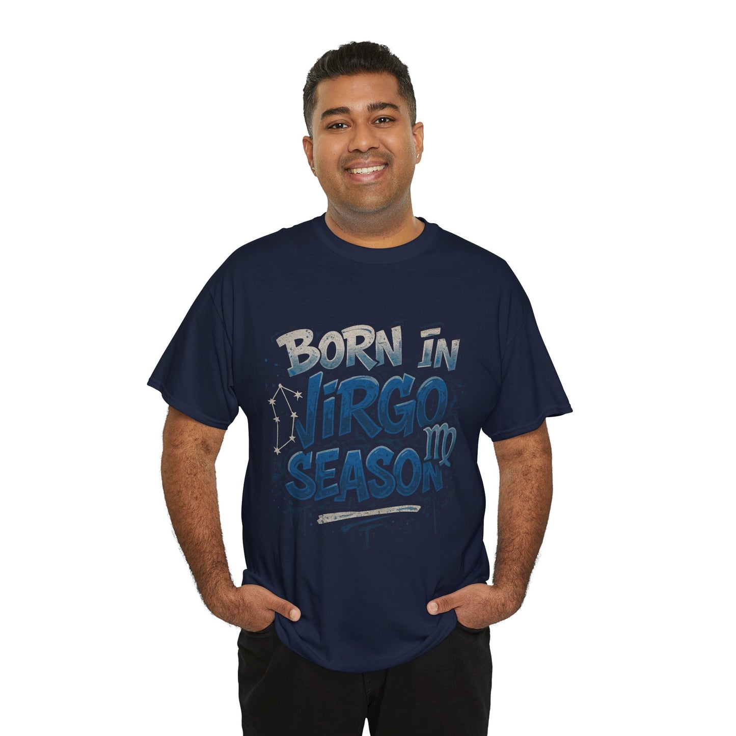 Virgo Season Unisex Heavy Cotton Tee - Astrology T-Shirt for Birthday Celebrations, Zodiac Lovers, Casual Wear, Gifts for Her, Gifts for Him