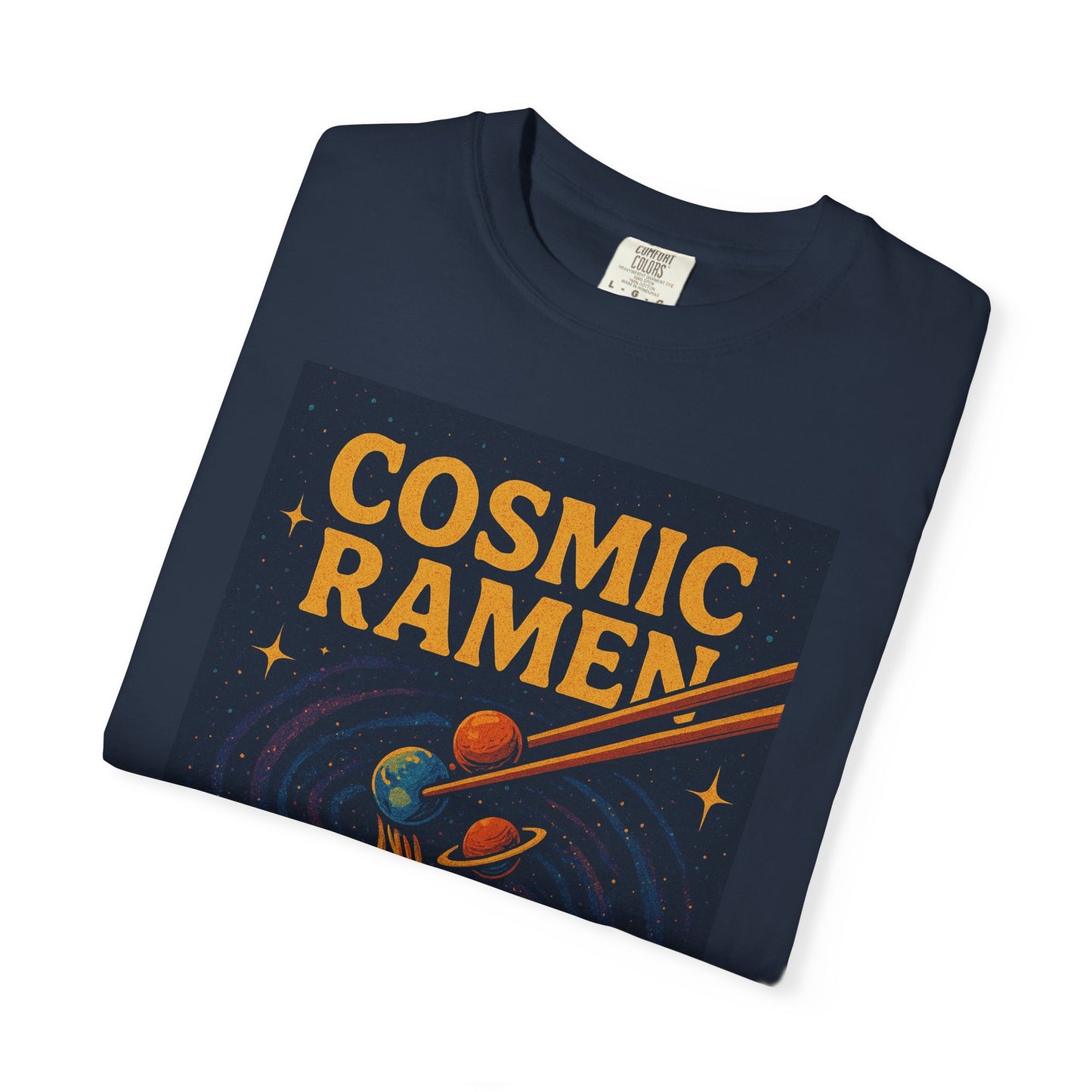 Cosmic Ramen T-Shirt, Unisex Graphic Tee for Food Lovers, Perfect Gift for Foodies, Casual Wear for Ramen Lovers