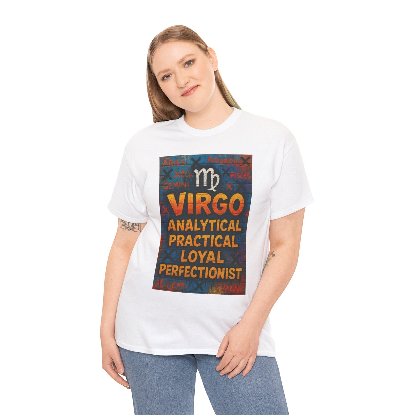 Virgo Sign Unisex Heavy Cotton Tee, Astrology Shirt, Zodiac Tee, Birthday Gift, Casual Wear, Astro Lover Apparel