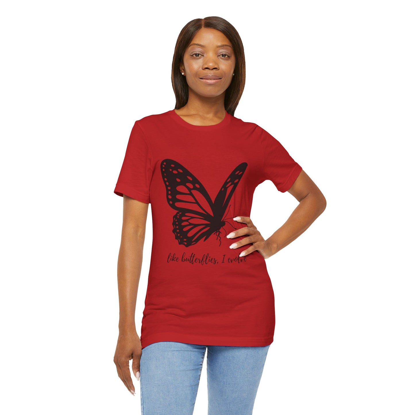 Butterfly Evolution Tee | Unisex Short Sleeve Shirt, Inspirational T-Shirt, Gift for Nature Lovers, Self-Discovery Apparel, Casual Wear