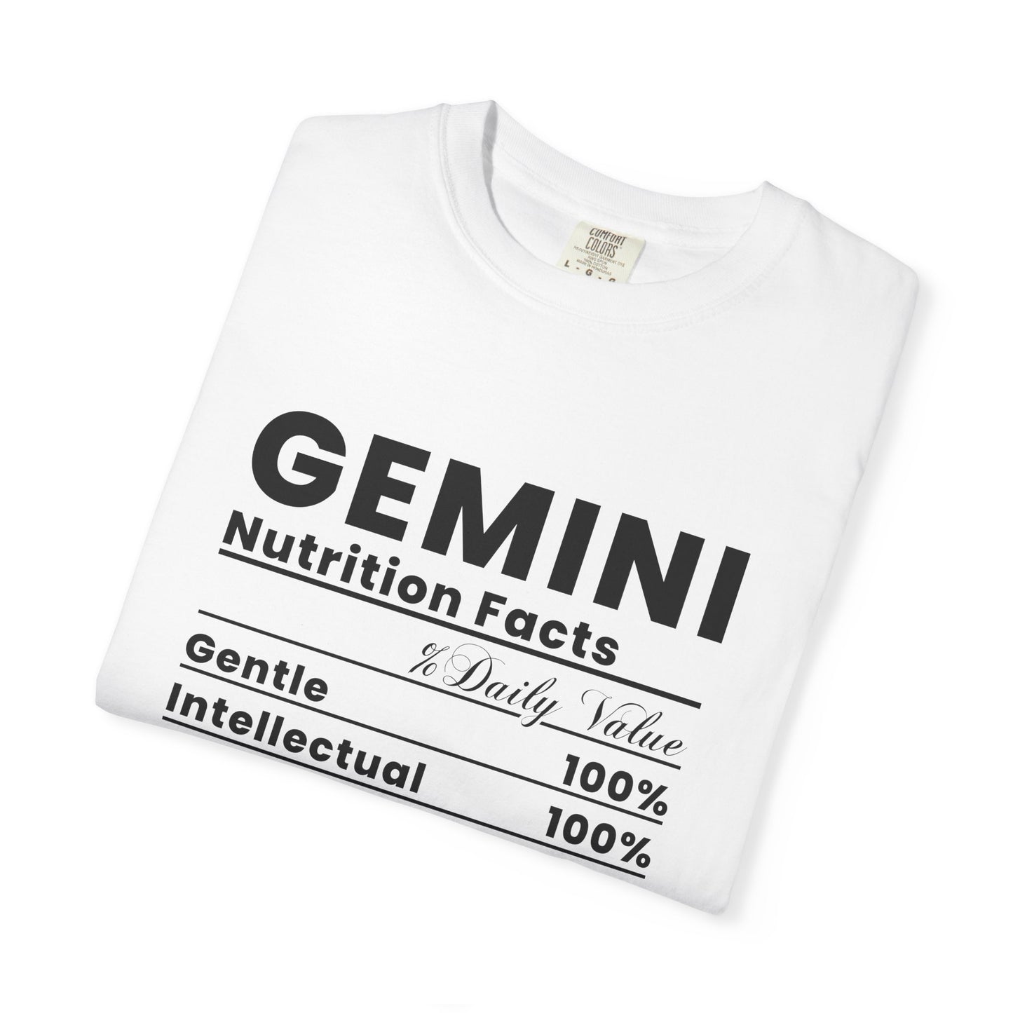 Gemini Nutrition Facts T-Shirt, Astrology Shirt, Zodiac Tee, Gift for Geminis, Birthday Shirt, Unisex Astrology Apparel