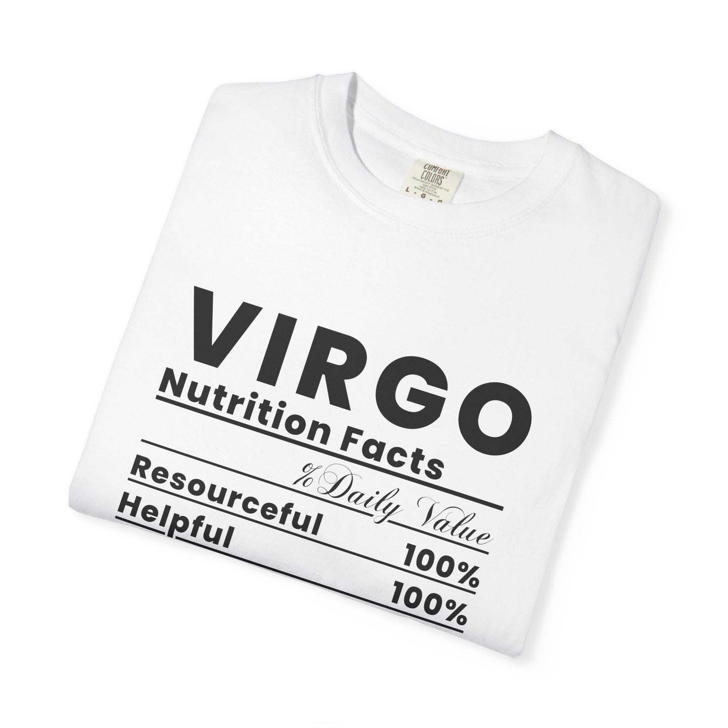 Virgo Nutrition Facts T-Shirt, Unisex Zodiac Tee, Astrology Gift, Birthday Shirt, Horoscope Apparel, Astrology Lover's Top