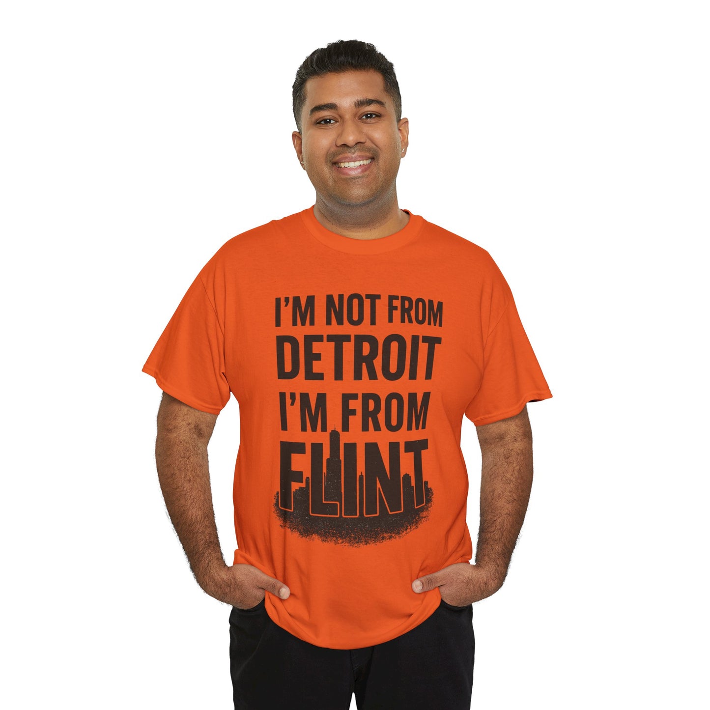 Detroit vs. Flint Tee - Unisex Heavy Cotton Shirt, Bold Graphic Tee, Michigan Pride Apparel, Casual Wear, Gift for Locals