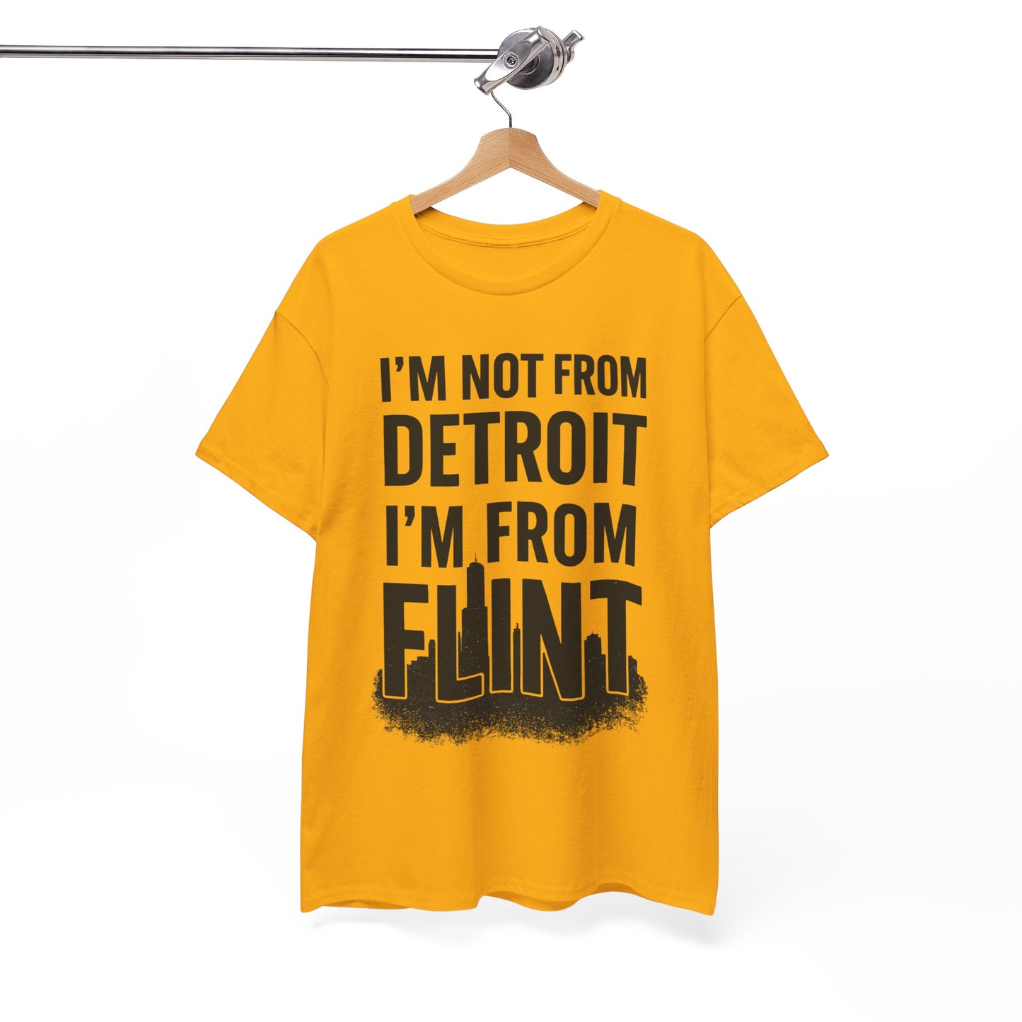 Detroit vs. Flint Tee - Unisex Heavy Cotton Shirt, Bold Graphic Tee, Michigan Pride Apparel, Casual Wear, Gift for Locals