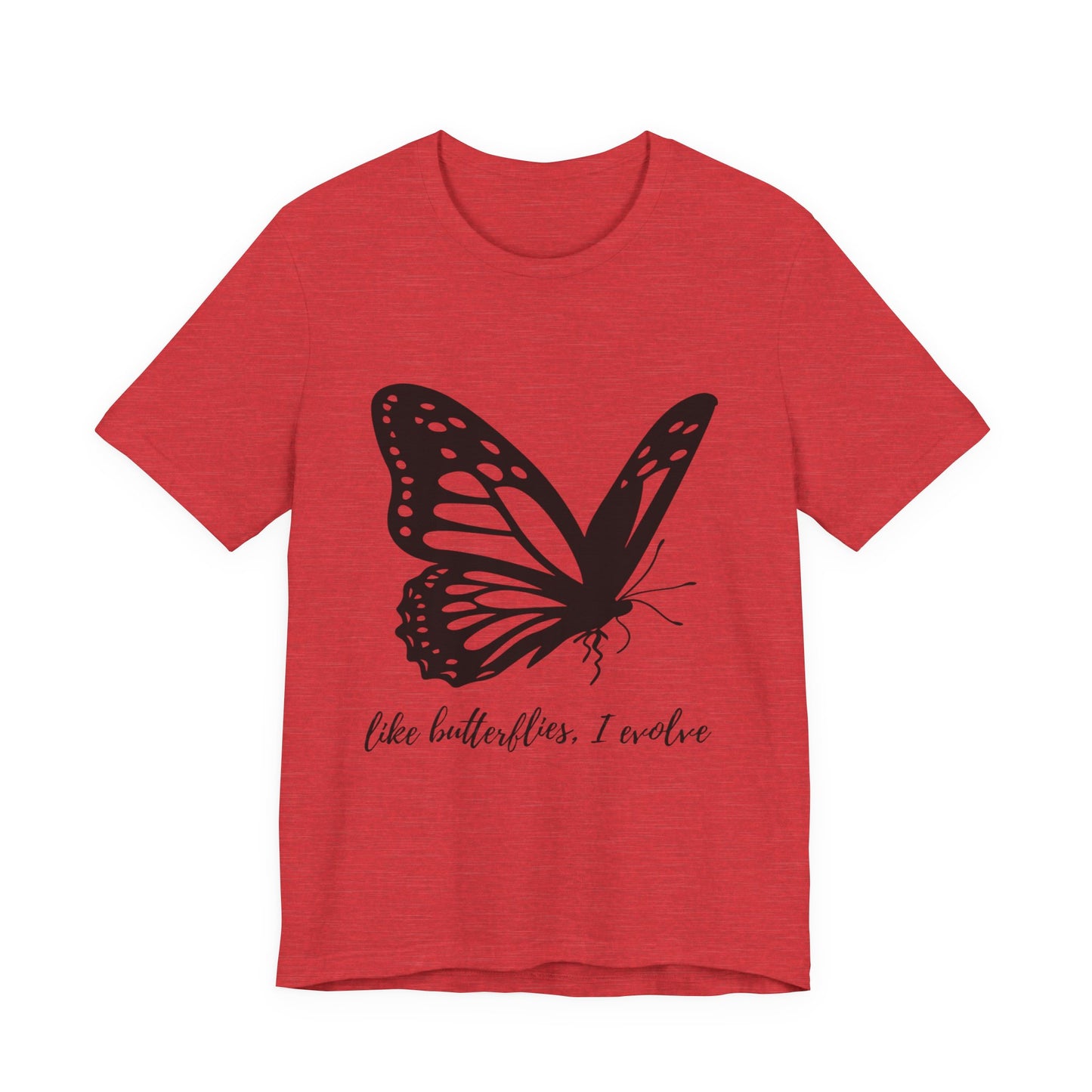 Butterfly Evolution Tee | Unisex Short Sleeve Shirt, Inspirational T-Shirt, Gift for Nature Lovers, Self-Discovery Apparel, Casual Wear
