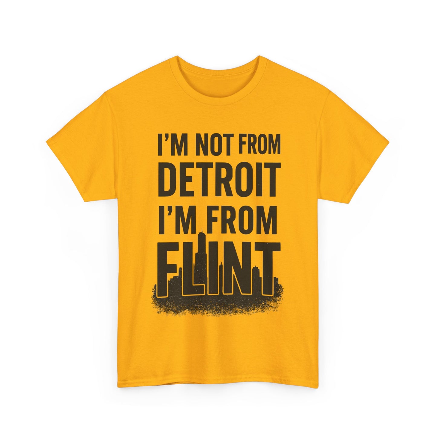 Detroit vs. Flint Tee - Unisex Heavy Cotton Shirt, Bold Graphic Tee, Michigan Pride Apparel, Casual Wear, Gift for Locals