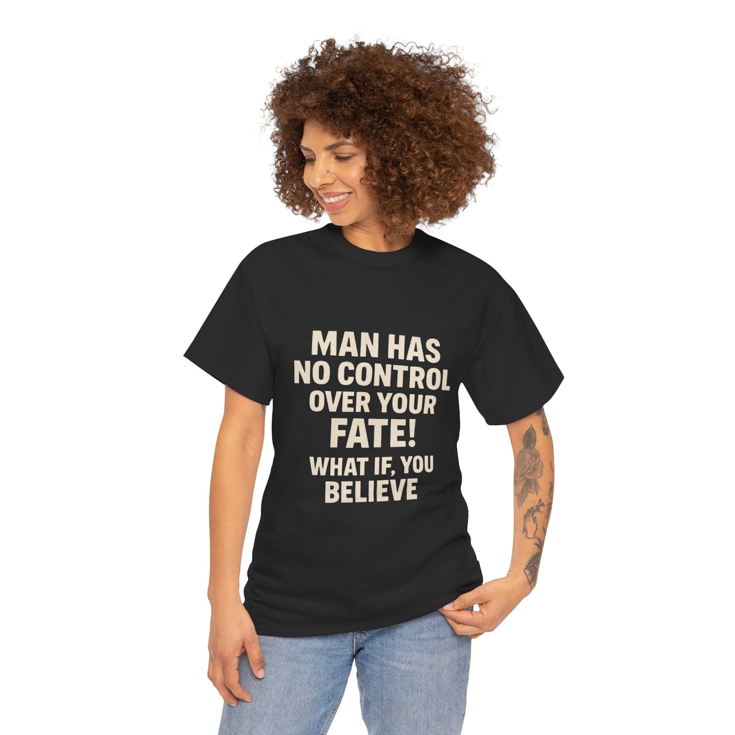 Inspirational Unisex Heavy Cotton Tee - Motivational Shirt, Believe Tee, Gift for Dreamers, Unisex Quote T-Shirt