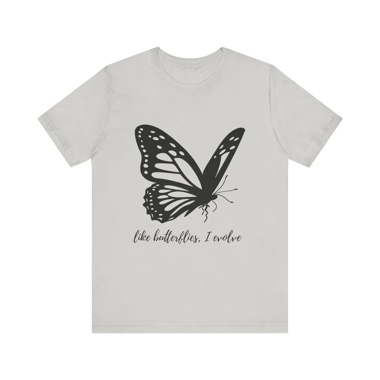 Butterfly Evolution Tee | Unisex Short Sleeve Shirt, Inspirational T-Shirt, Gift for Nature Lovers, Self-Discovery Apparel, Casual Wear