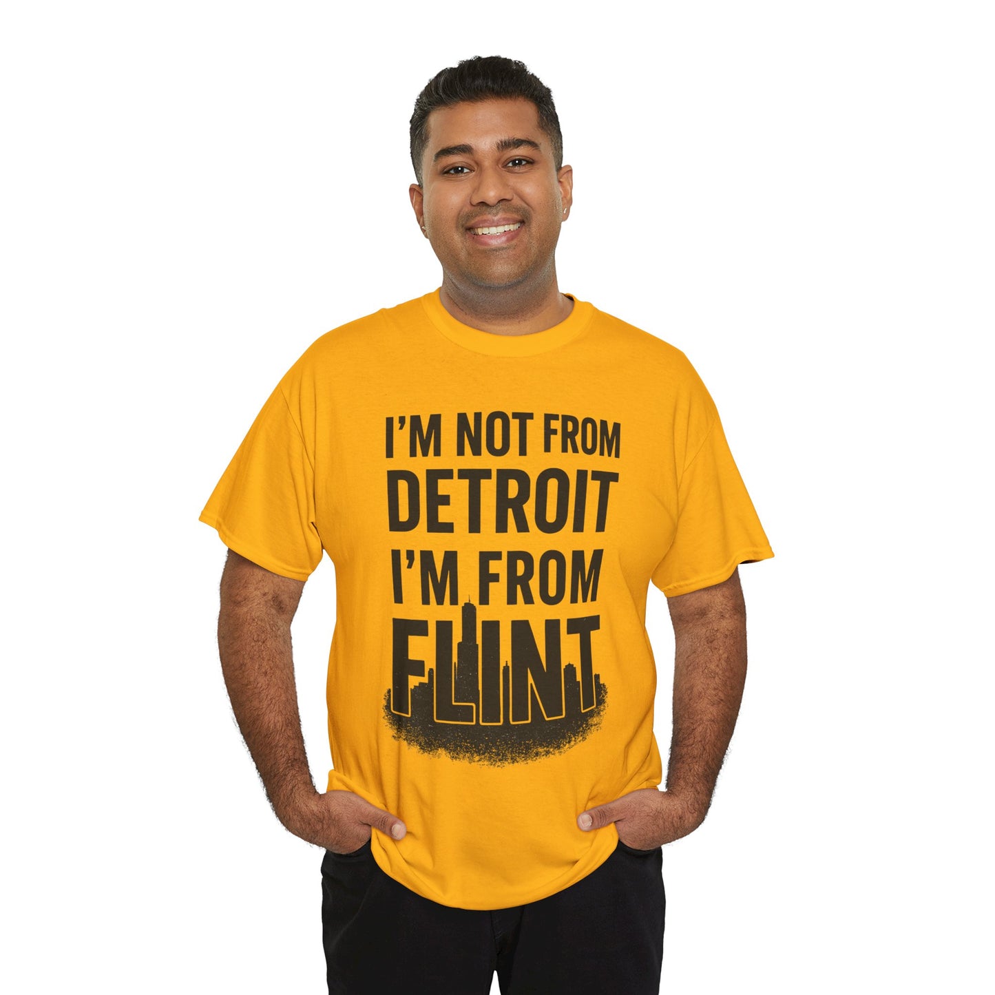 Detroit vs. Flint Tee - Unisex Heavy Cotton Shirt, Bold Graphic Tee, Michigan Pride Apparel, Casual Wear, Gift for Locals