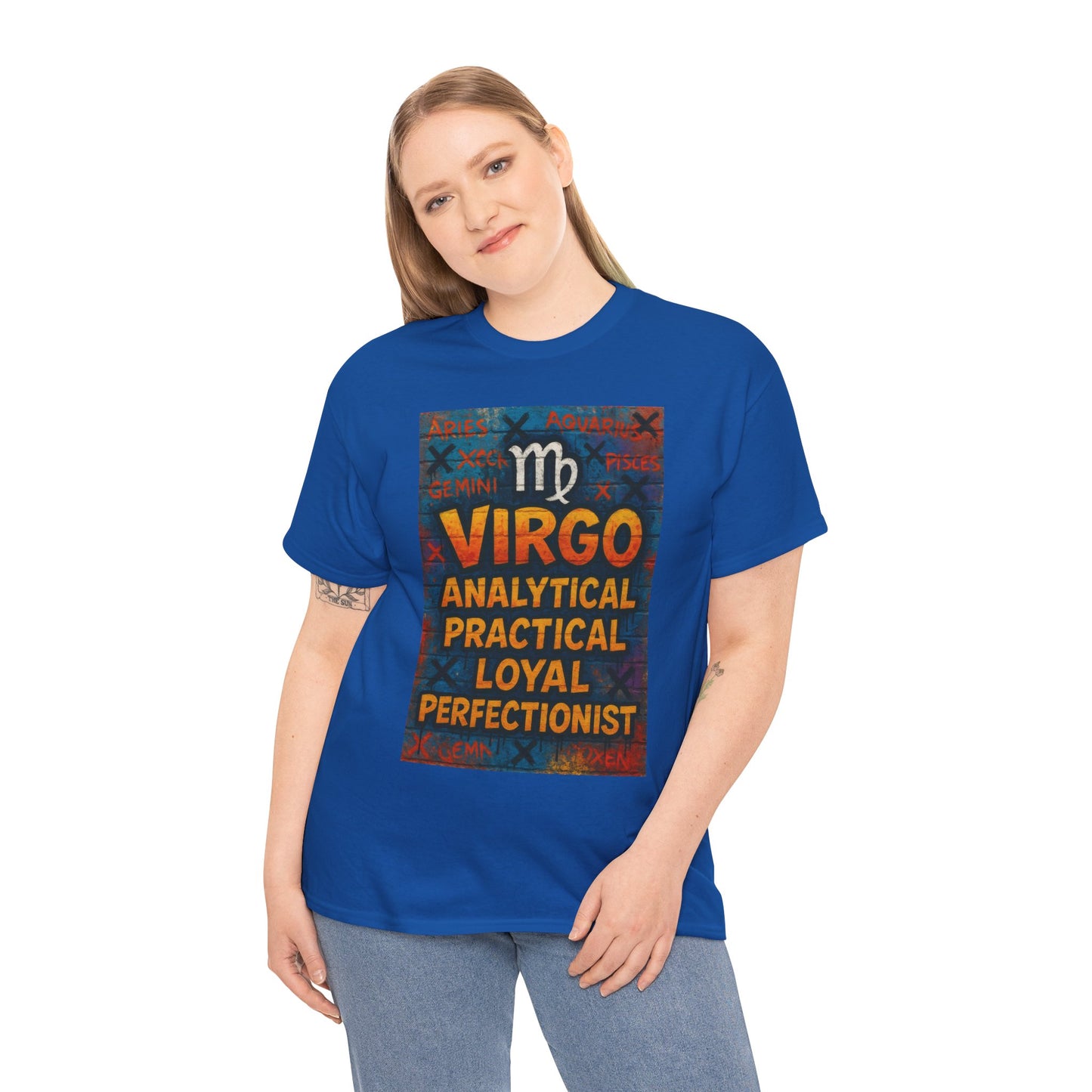 Virgo Sign Unisex Heavy Cotton Tee, Astrology Shirt, Zodiac Tee, Birthday Gift, Casual Wear, Astro Lover Apparel