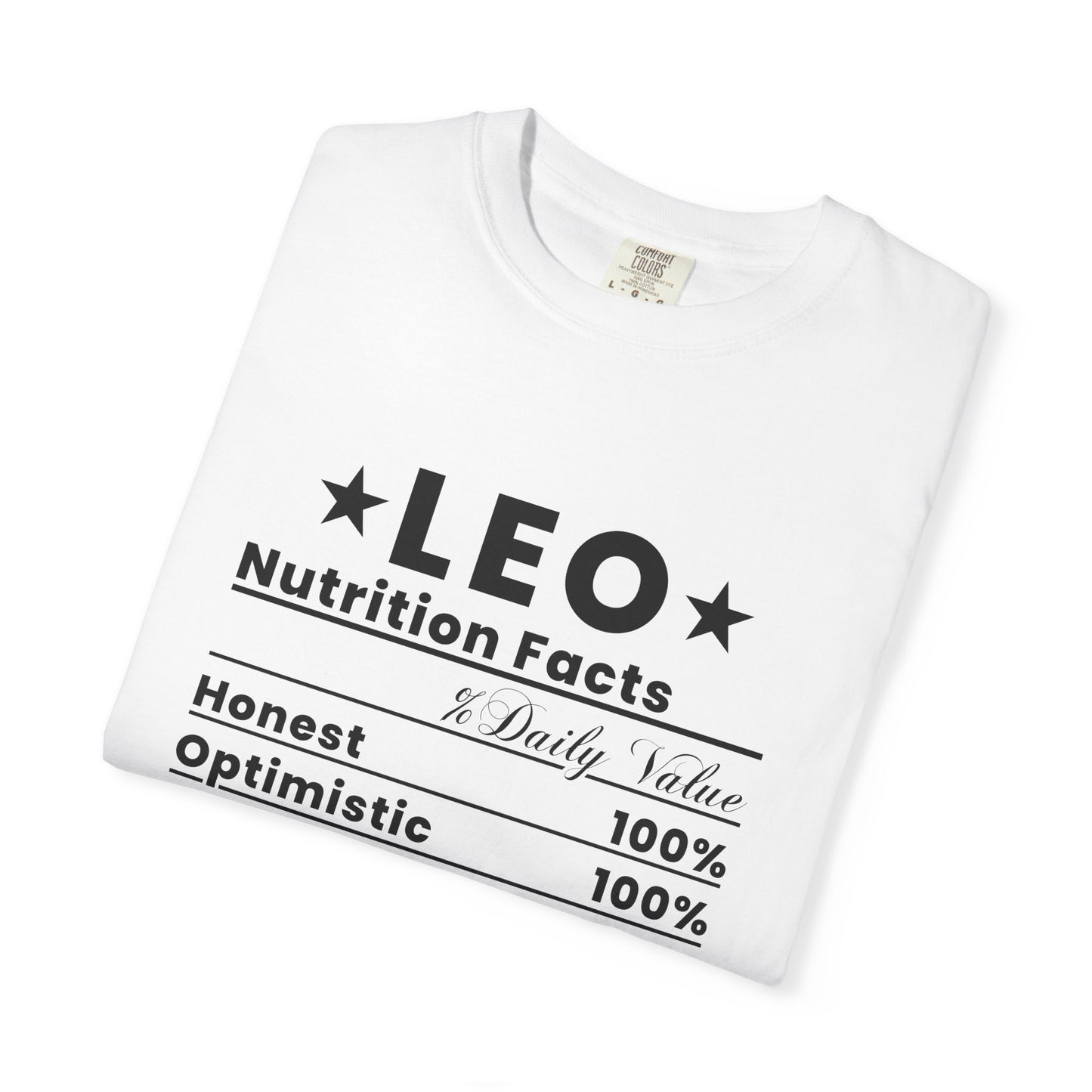 Leo Nutrition Facts T-Shirt, Zodiac Sign Gift, Astrological Tee, Astrology Apparel, Birthday Gift for Leos, Unisex Tee