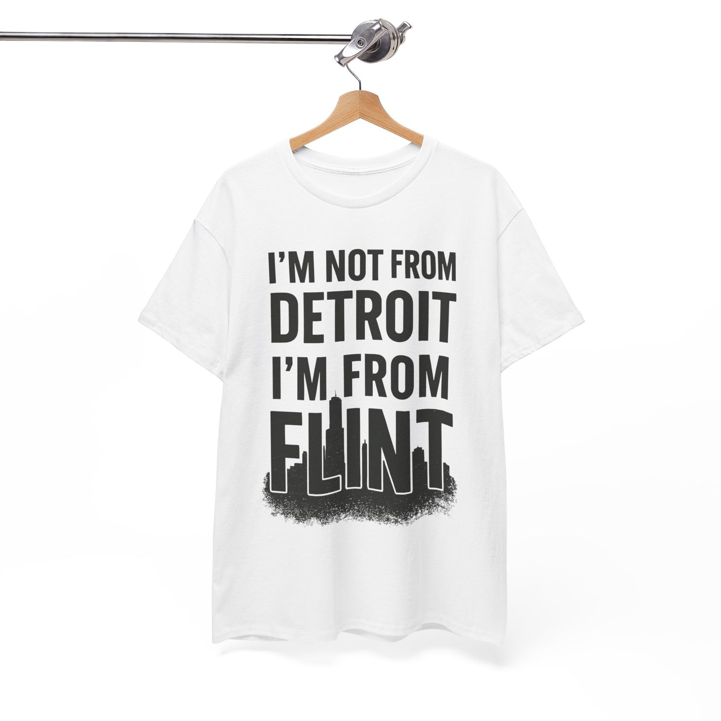Detroit vs. Flint Tee - Unisex Heavy Cotton Shirt, Bold Graphic Tee, Michigan Pride Apparel, Casual Wear, Gift for Locals
