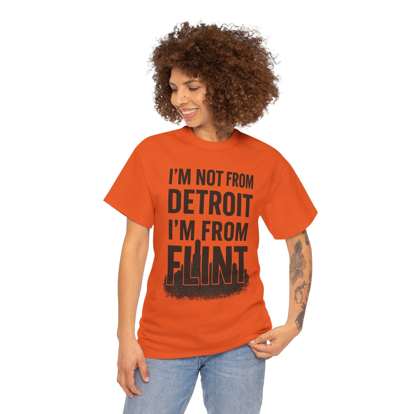 Detroit vs. Flint Tee - Unisex Heavy Cotton Shirt, Bold Graphic Tee, Michigan Pride Apparel, Casual Wear, Gift for Locals