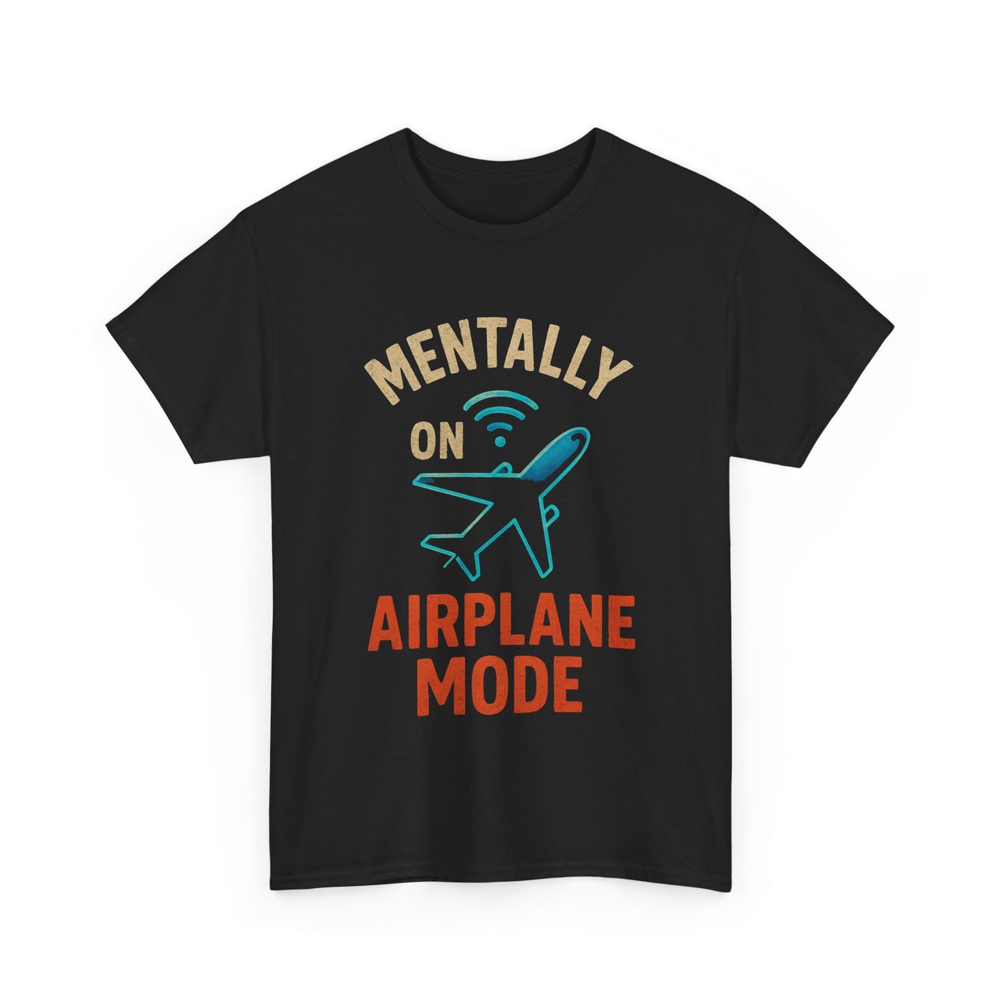 Airplane Mode Tee | Relaxed Unisex Cotton T-Shirt for Travelers, Gift for Friends, Fun Travel Shirt, Vacation Essential, Summer Style