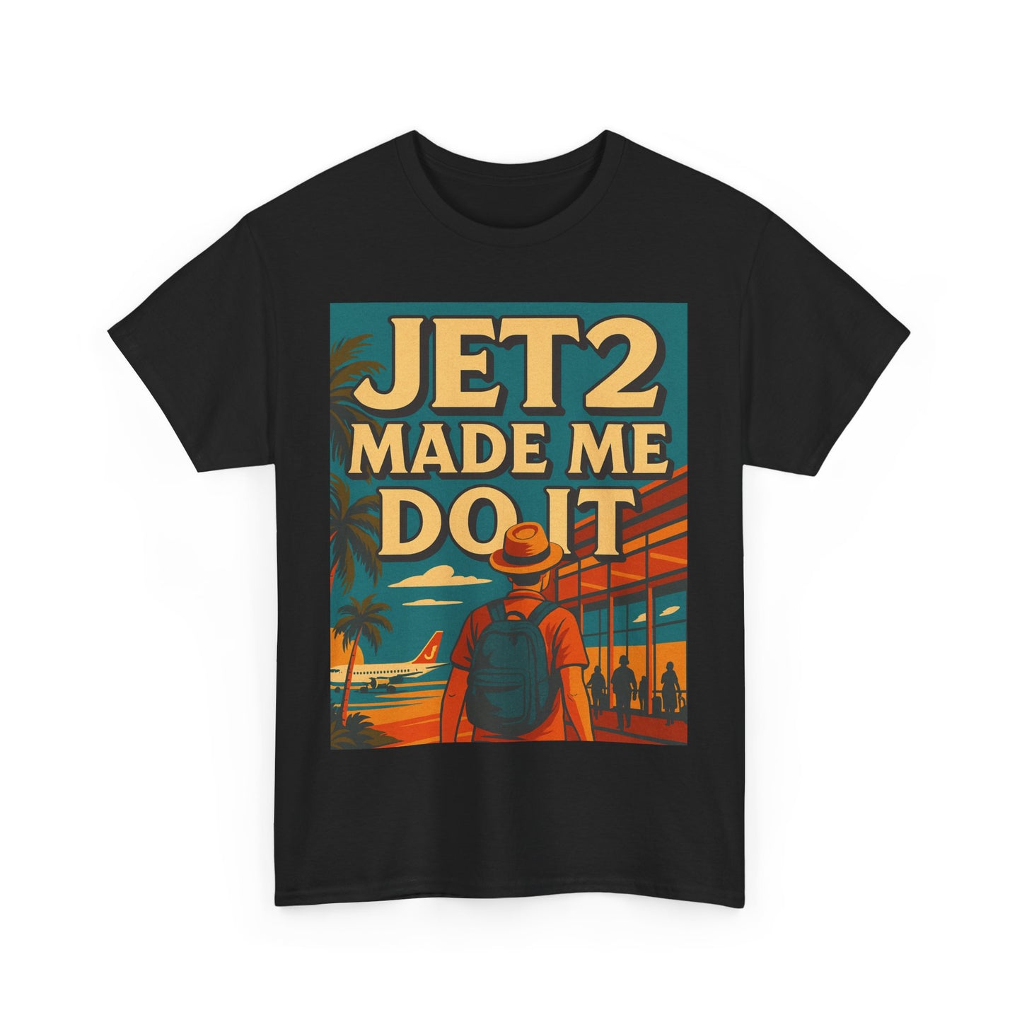 Jetsetter Unisex Heavy Cotton Tee - Travel T-Shirt, Vacation Shirt, Summer Style, Adventure Wear, Gift for Travelers
