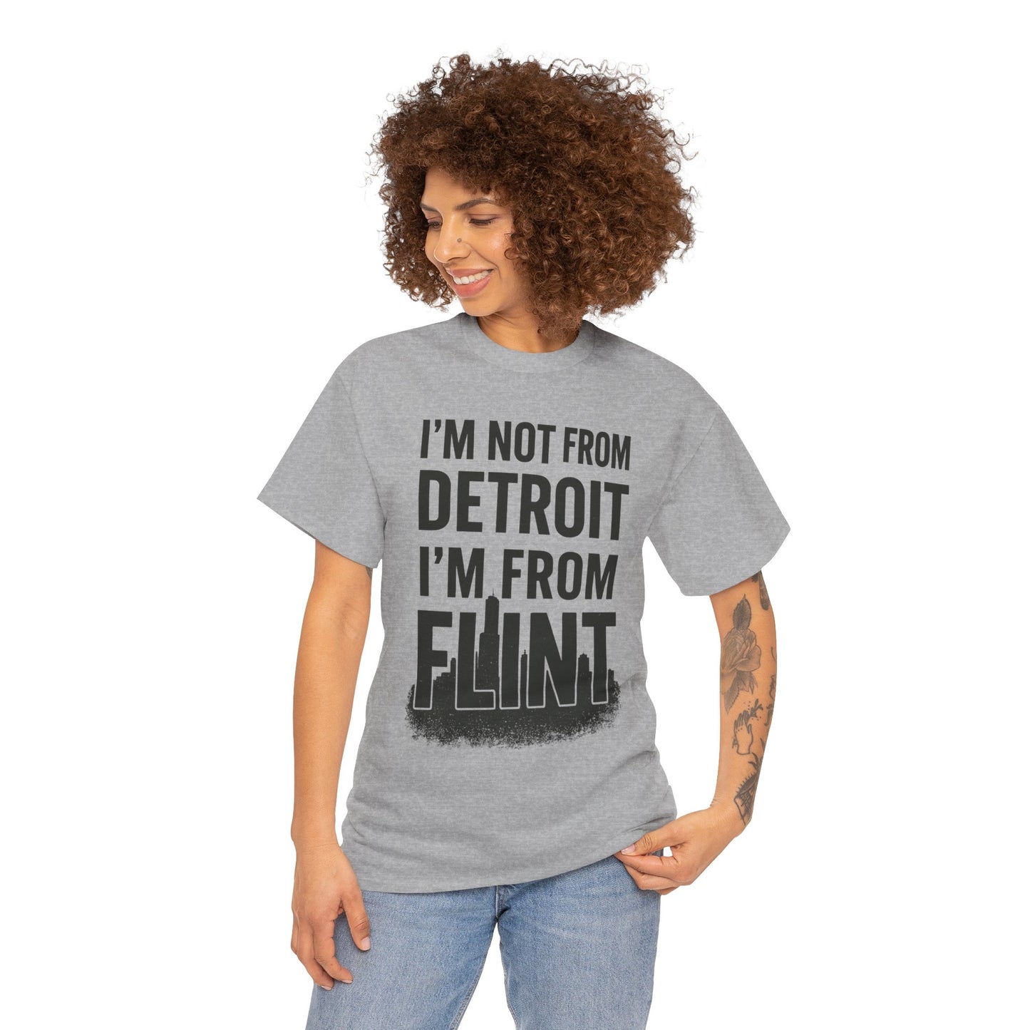 Detroit vs. Flint Tee - Unisex Heavy Cotton Shirt, Bold Graphic Tee, Michigan Pride Apparel, Casual Wear, Gift for Locals