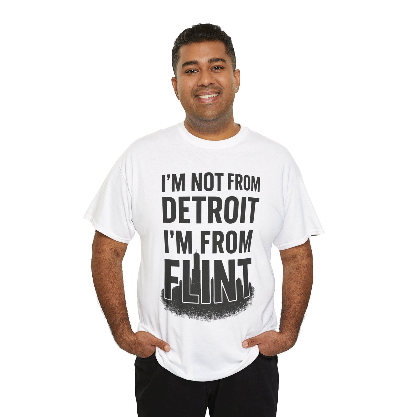 Detroit vs. Flint Tee - Unisex Heavy Cotton Shirt, Bold Graphic Tee, Michigan Pride Apparel, Casual Wear, Gift for Locals